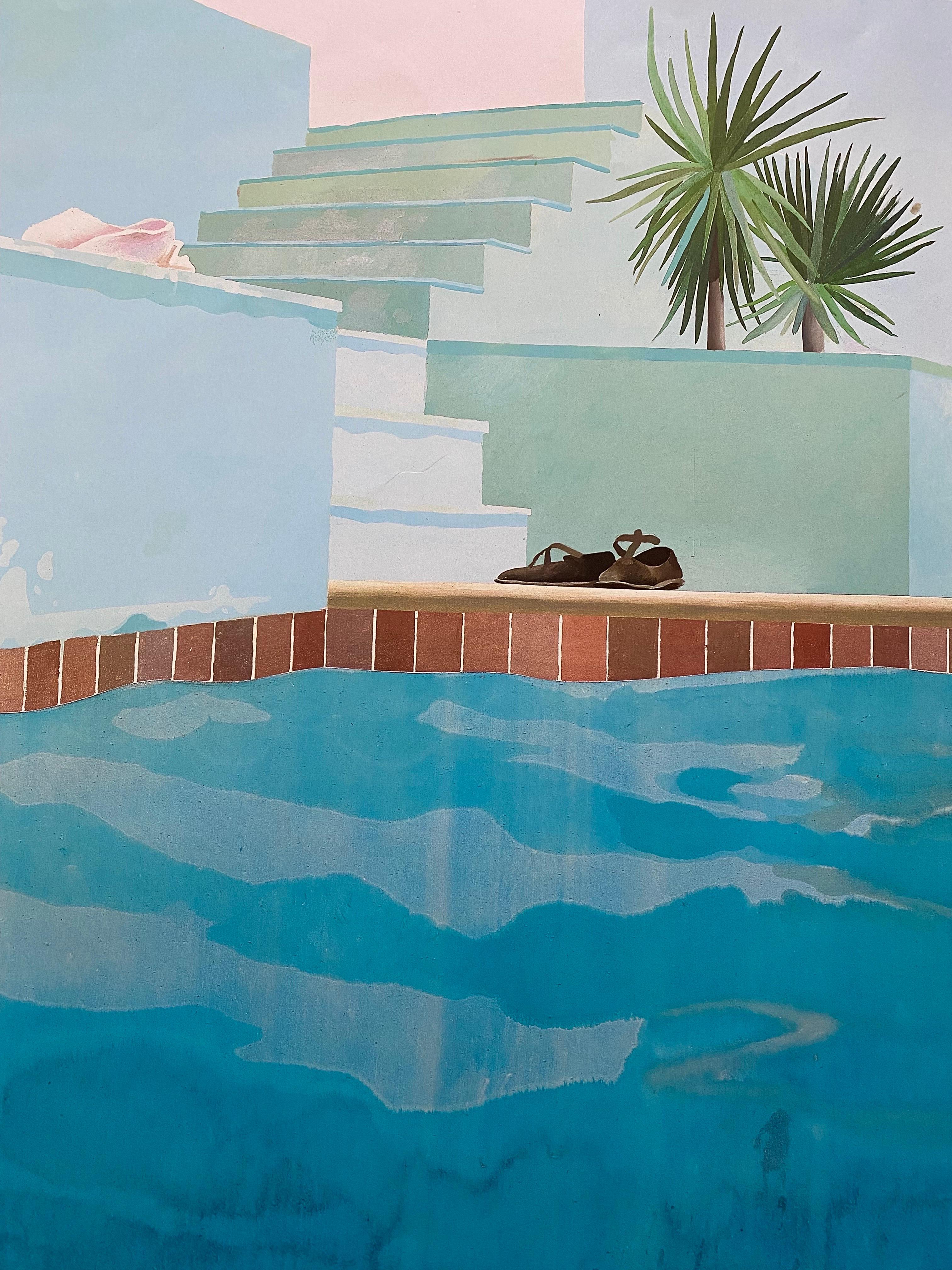 pool and steps david hockney