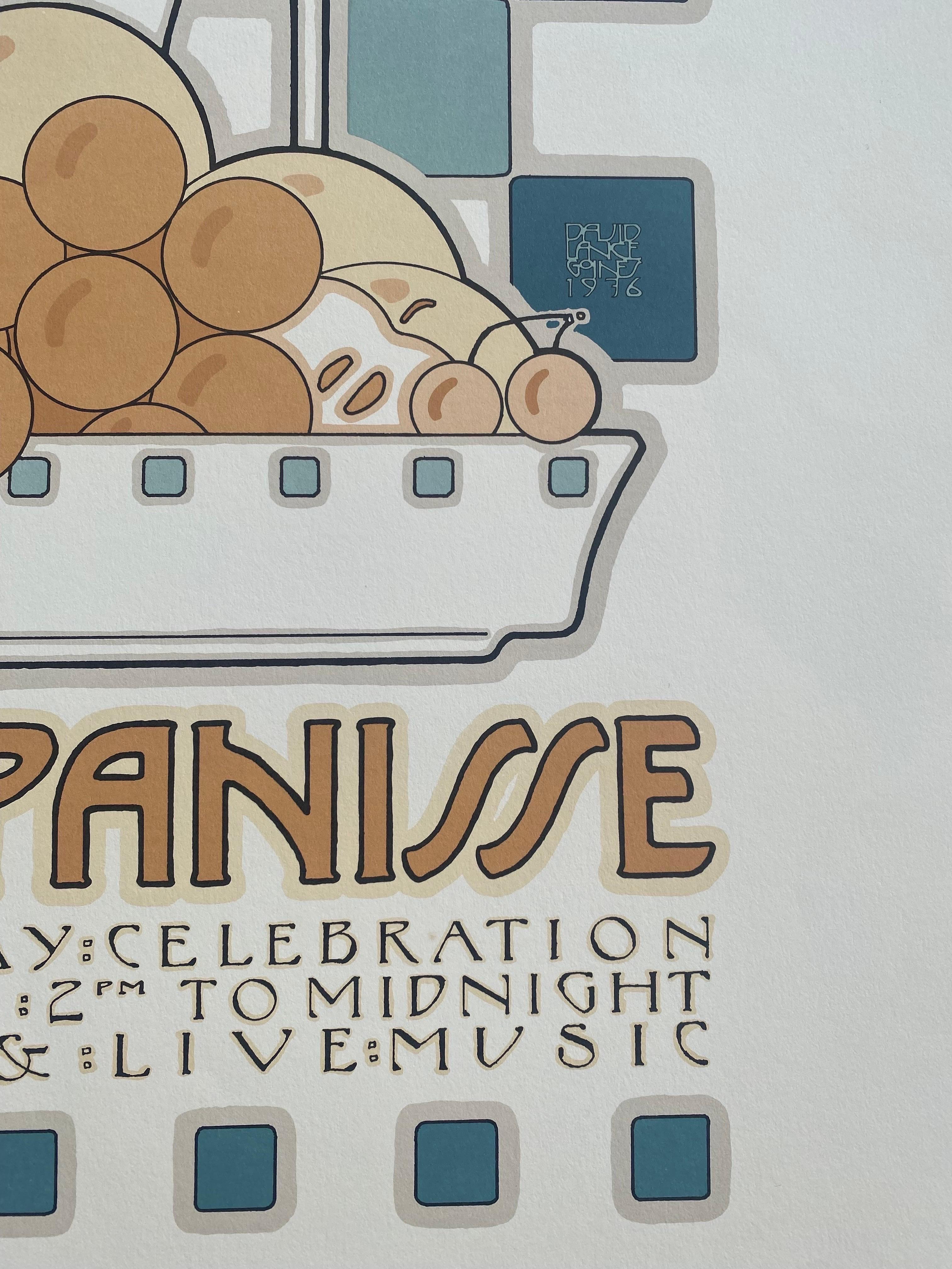 1976 David Lance Goines “Chez Panisse” Lithograph  For Sale 3