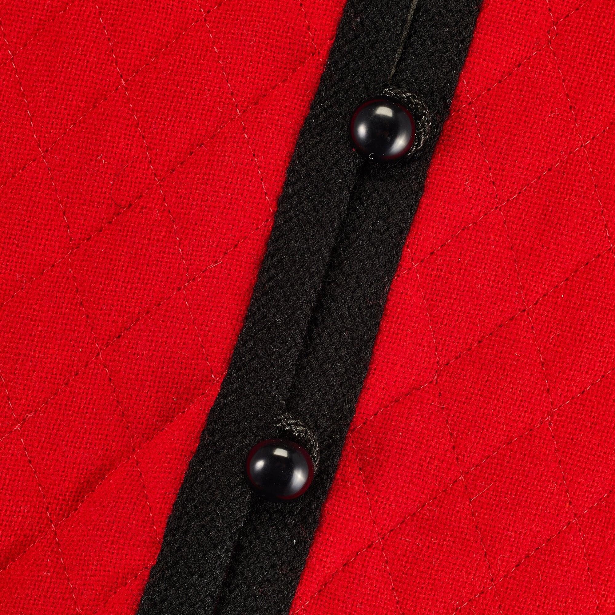 Women's 1976 Documented Yves Saint Laurent Ballet Russes Quilted Red Gilet For Sale