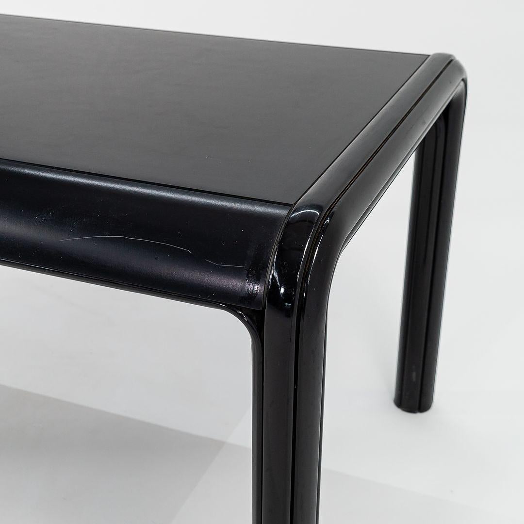 Moderne 1976 Gae Aulenti for Knoll International Table de salle à manger rectangulaire Orsay en noir