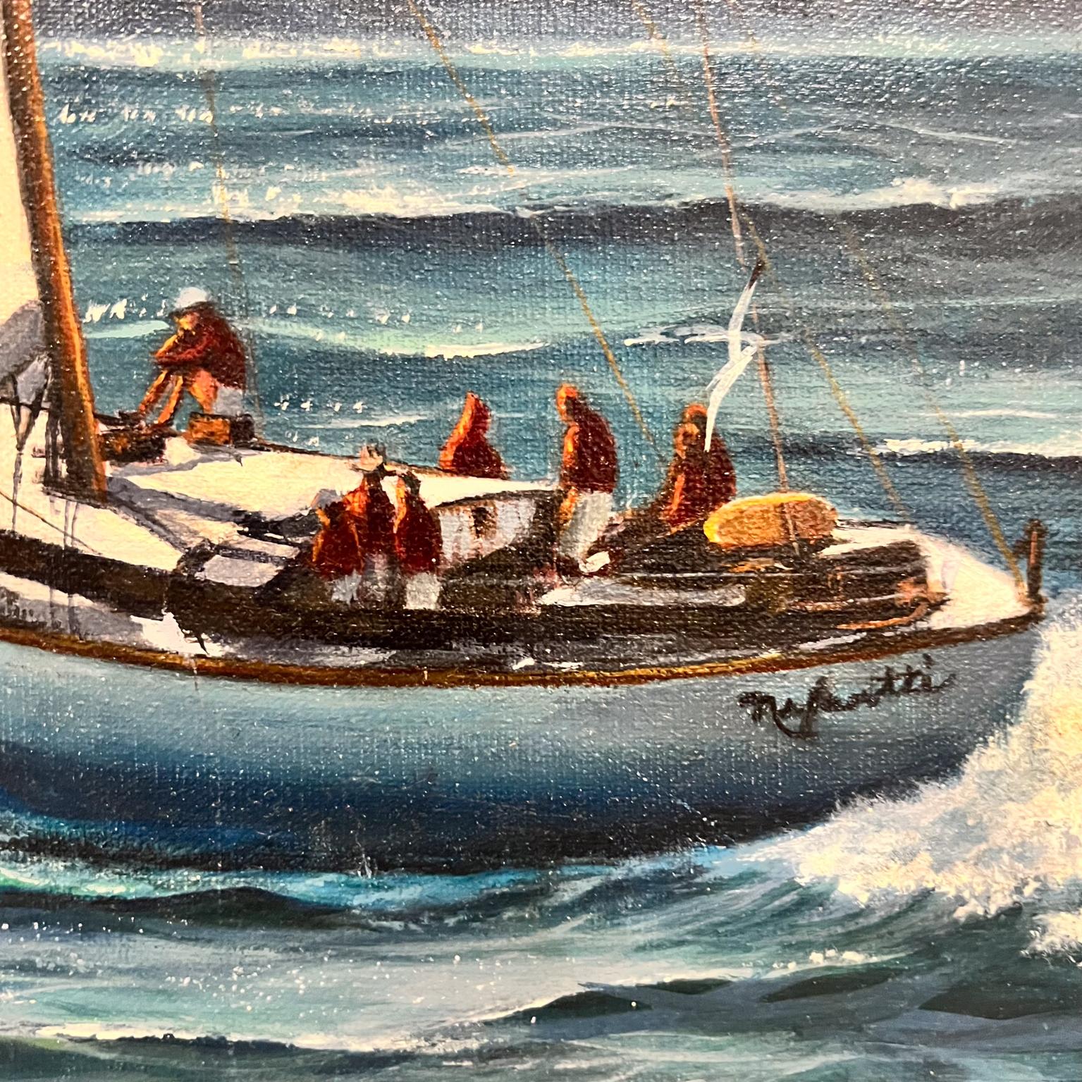 Hazel DeVorss Segelboot Regatta Kunst Gemälde 1976
Öl auf Leinwand
20 x 16 x .63
Original Vintage unrestauriert
Überprüfen Sie alle aufgelisteten Bilder
