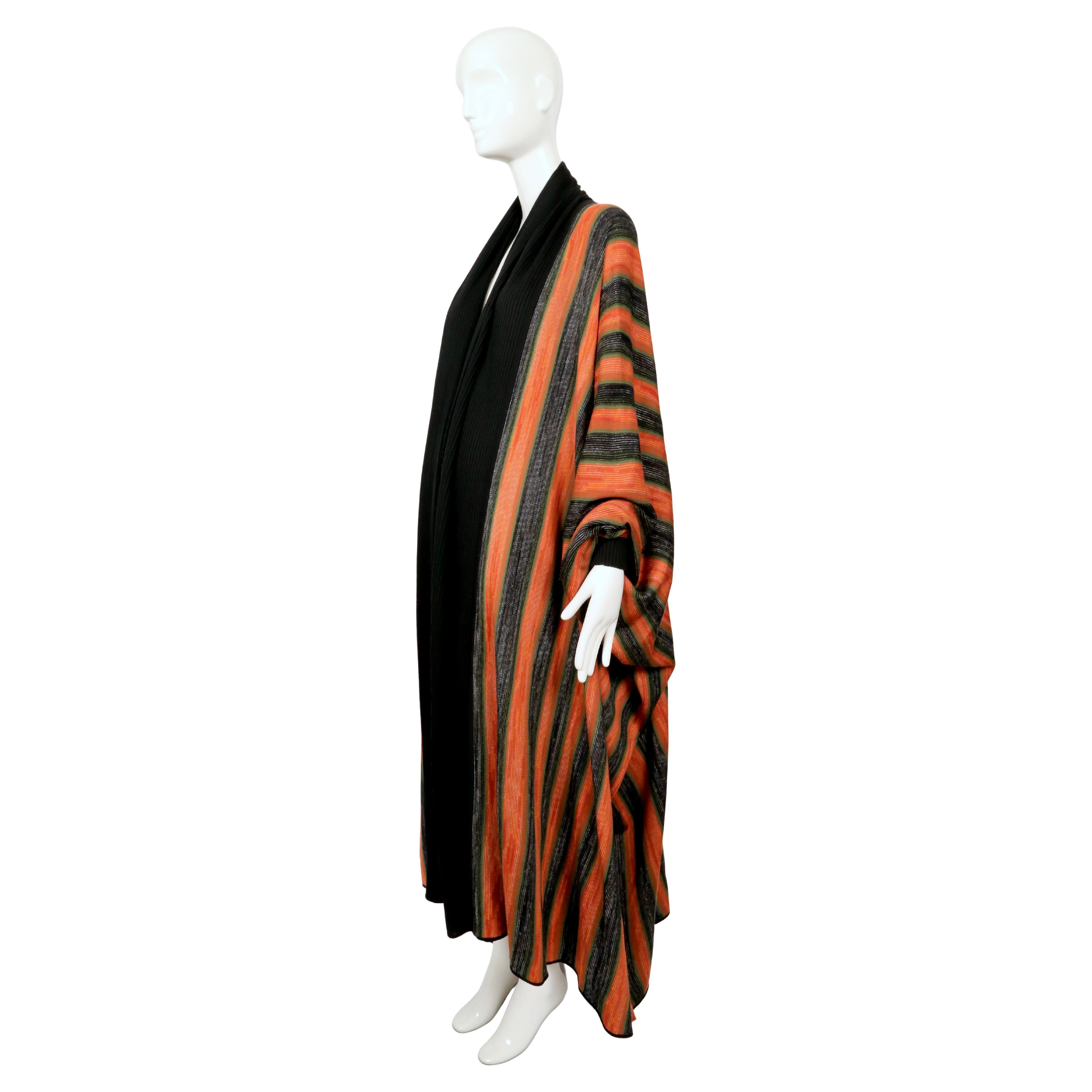 1976 ISSEY MIYAKE documented space dyed striped robe coat For Sale 2