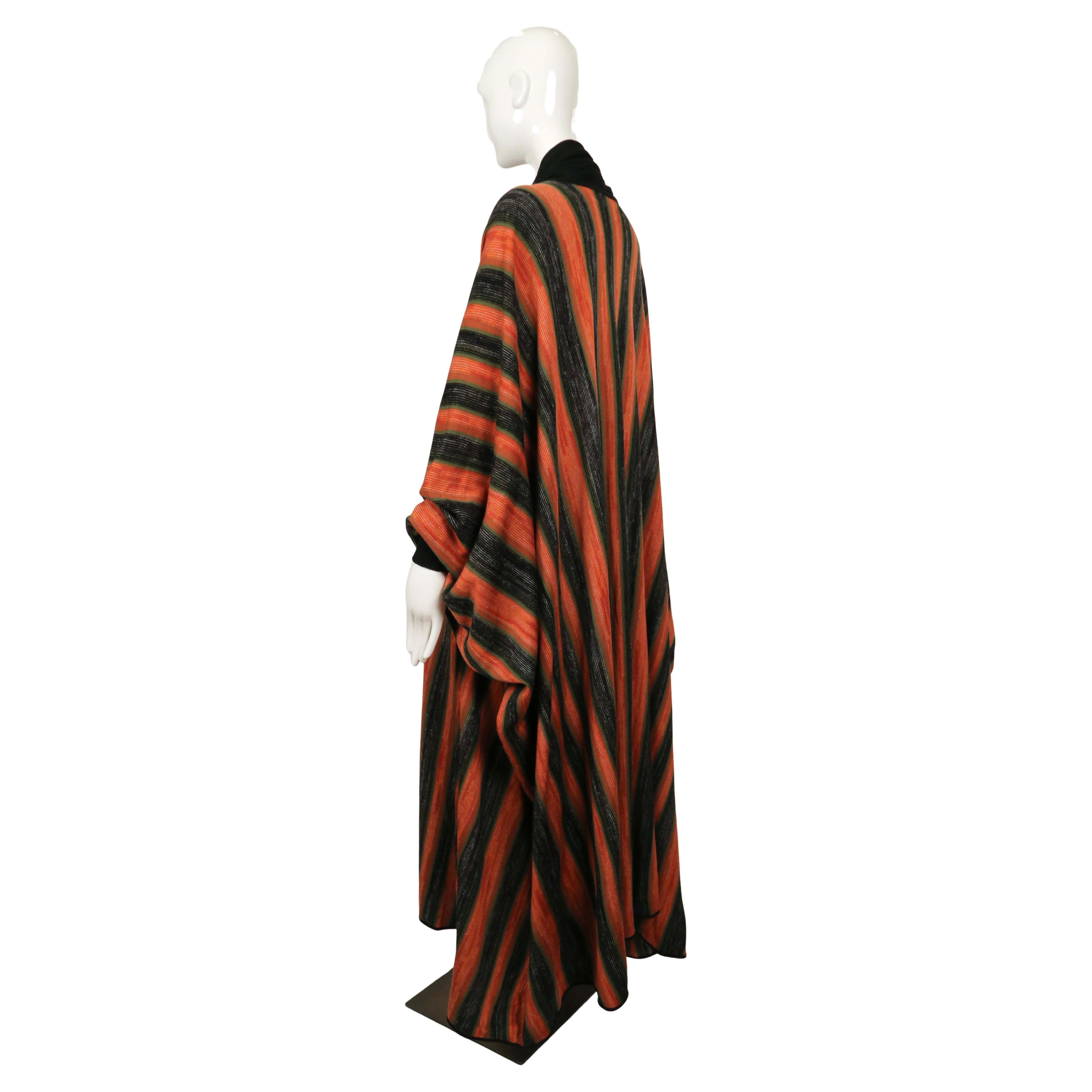 1976 ISSEY MIYAKE documented space dyed striped robe coat For Sale 3