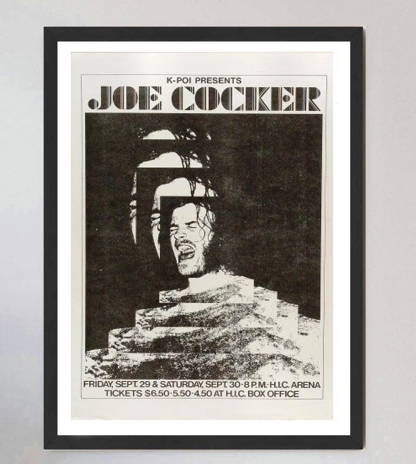 Americano 1976 Joe Cocker - Hawaii Poster originale d'epoca in vendita