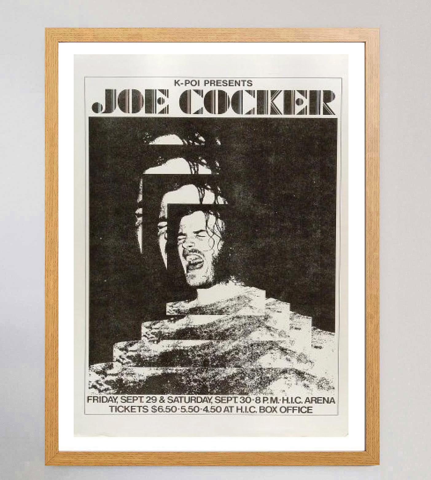 1976 Joe Cocker - Hawaii Poster originale d'epoca In condizioni buone in vendita a Winchester, GB