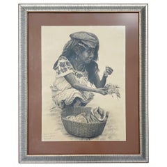 Drawing/papier mexicain Ricardo H. Salazar de 1976, Hidalgo, MX