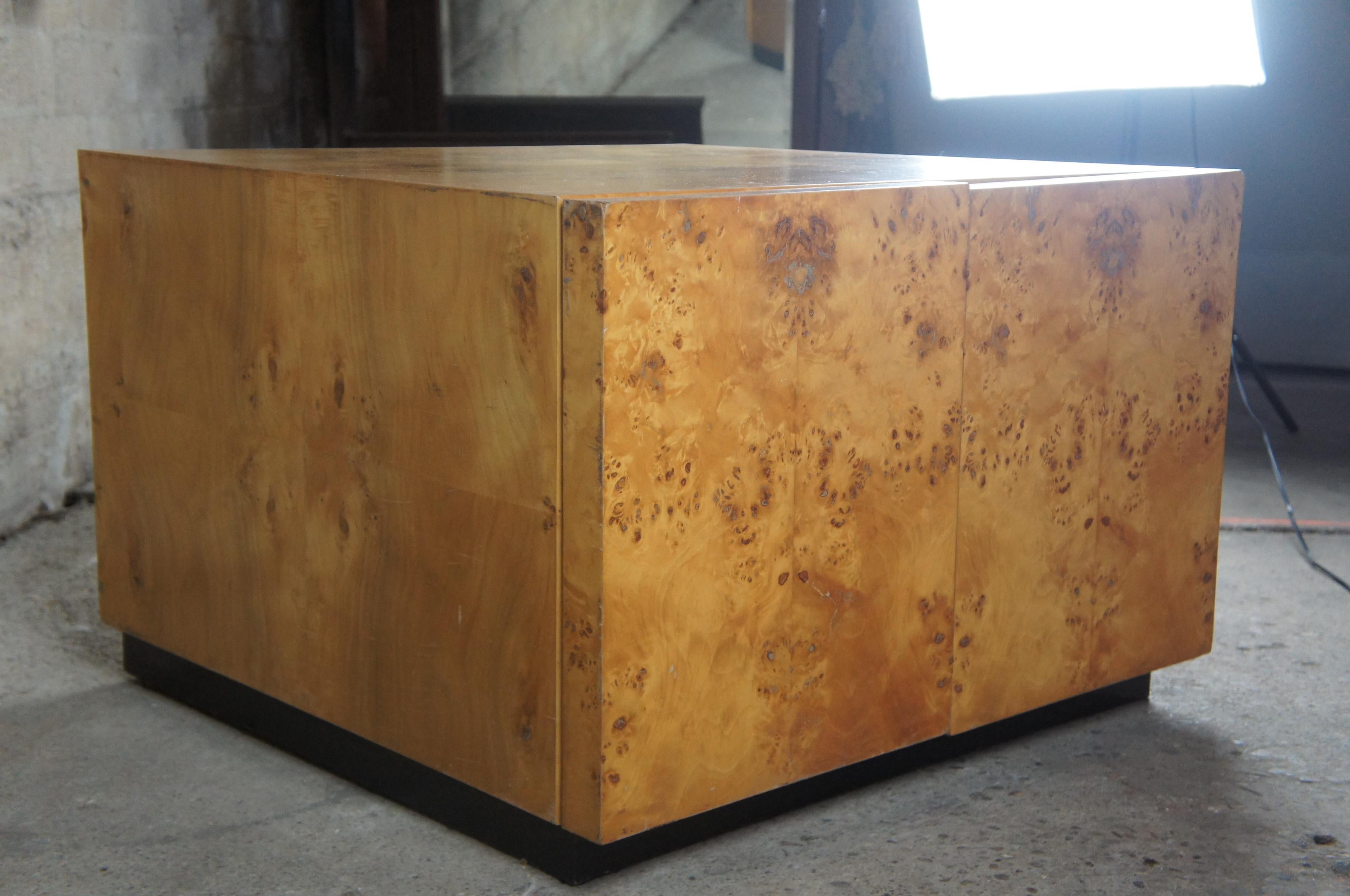 Arthur Umanoff Mid-Century Modern Olive Wood Burled Accent Cabinet Table 4