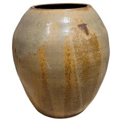 Modernistische Vase aus glasiertem Steingut aus Kunstkeramik, signiert 1976