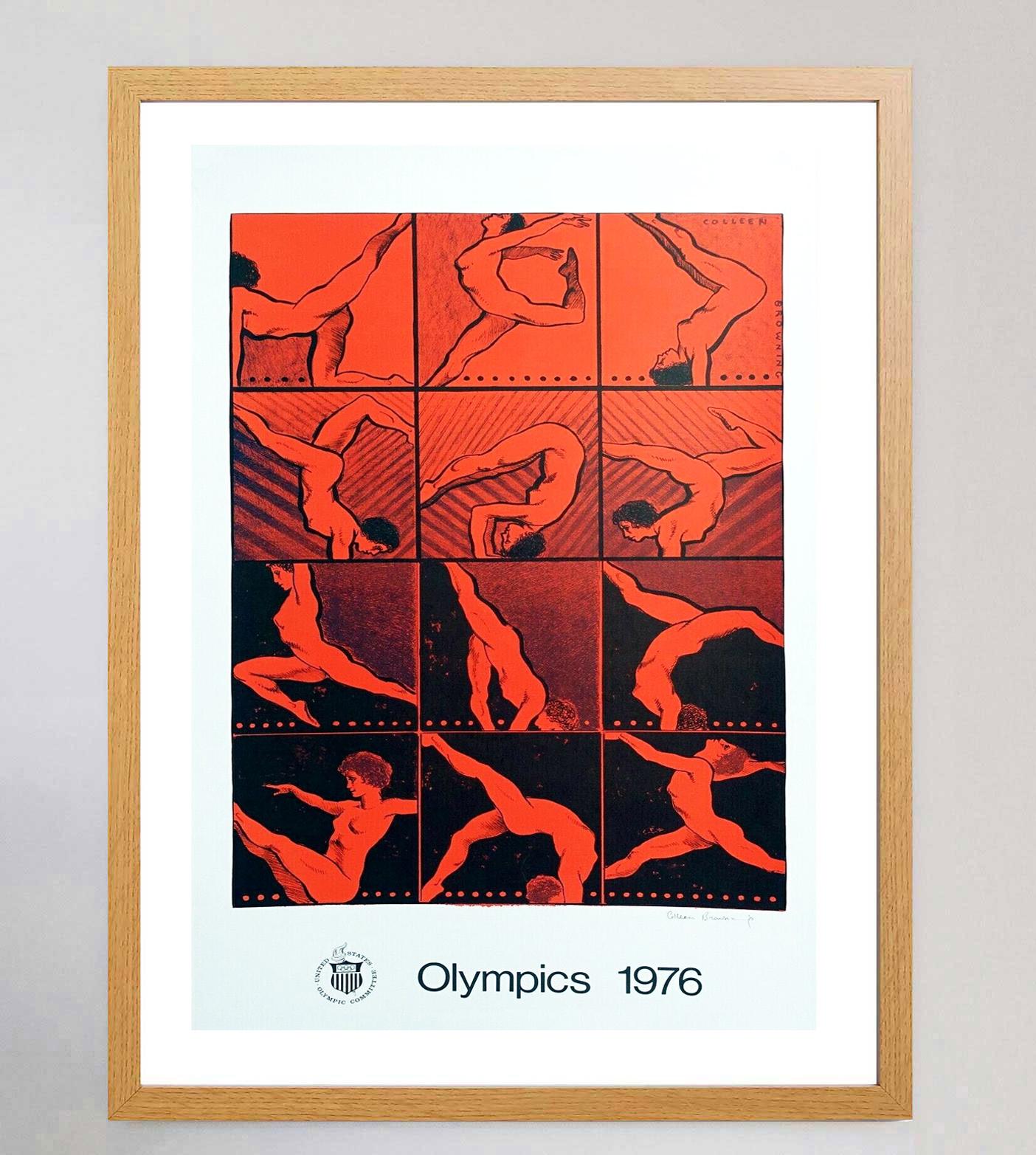 Canadian 1976 Montreal Olympic Games - Colleen Browning Original Vintage Poster For Sale