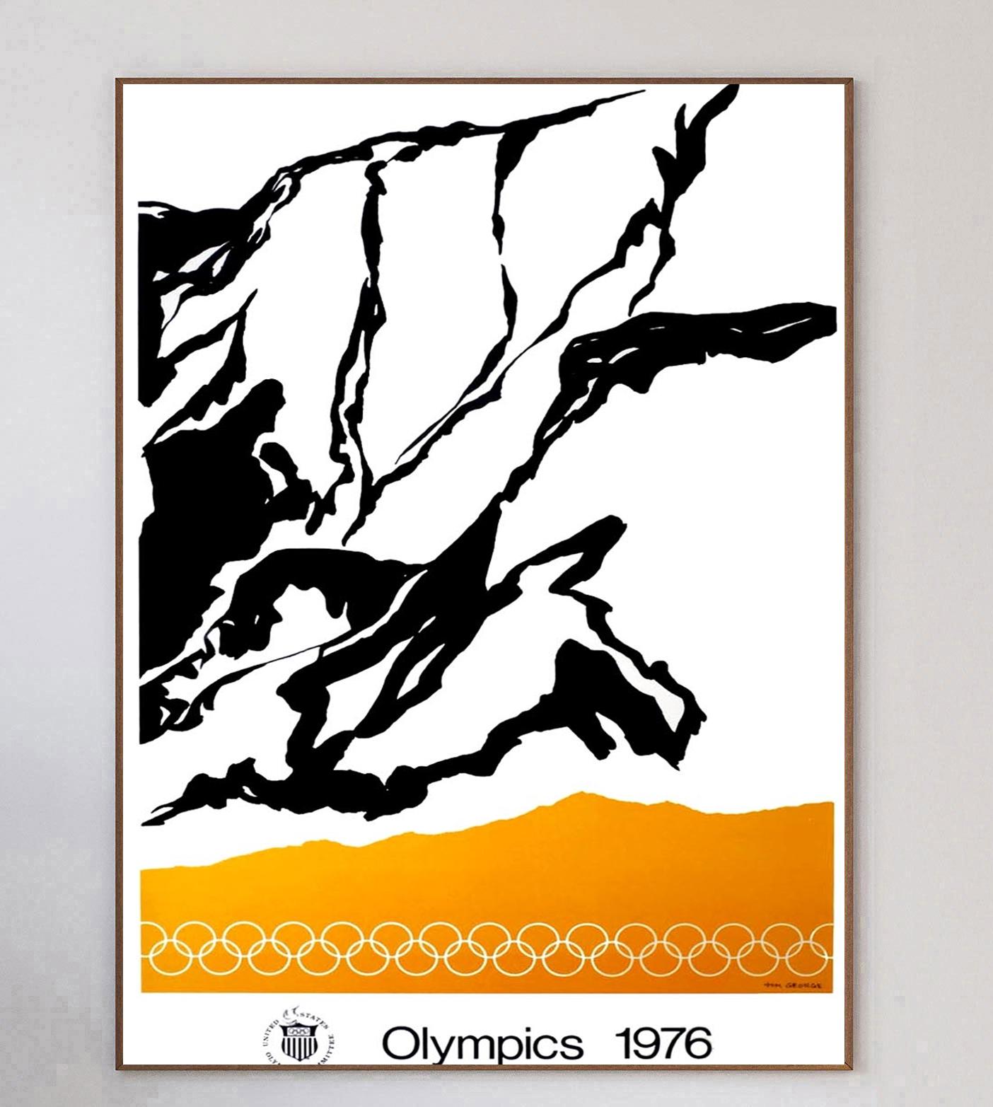 Canadian 1976 Montreal Olympic Games - Tom George Original Vintage Poster For Sale