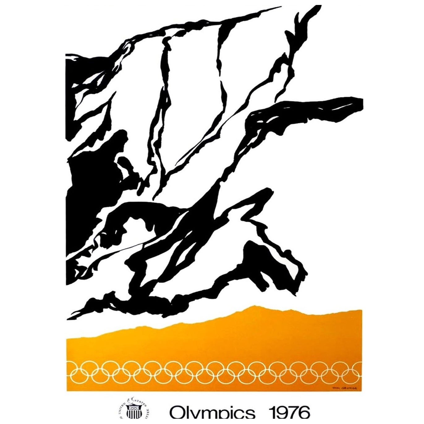 Original-Vintage-Poster, Montrealer Olympische Spiele 1976, Tom George