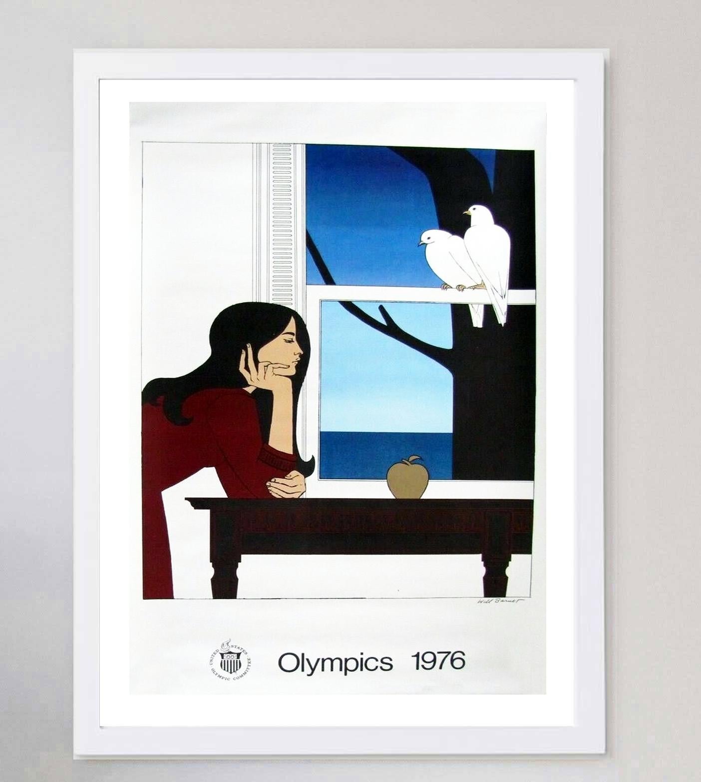 Olympische Spiele 1976 in Montreal - Will Barnet Original Vintage Poster im Zustand „Gut“ im Angebot in Winchester, GB