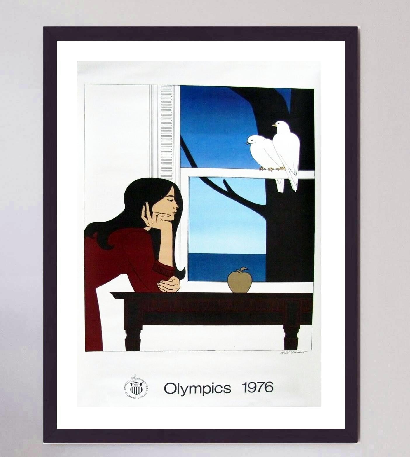 1976 Montreal Olympic Games - Will Barnet Original Vintage Poster In Good Condition For Sale In Winchester, GB