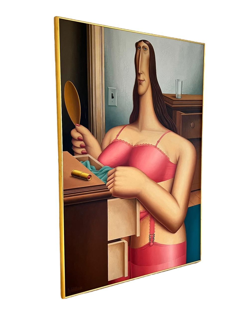 1976 Óleo sobre lienzo del artista Roy Carruthers en venta 10