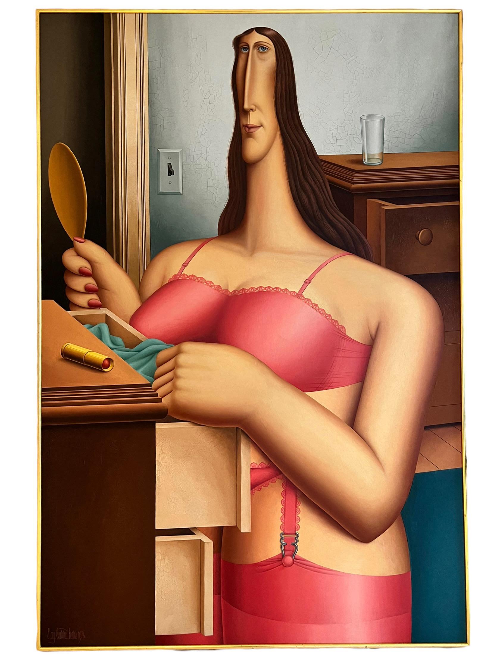 1976 Óleo sobre lienzo del artista Roy Carruthers en venta 4