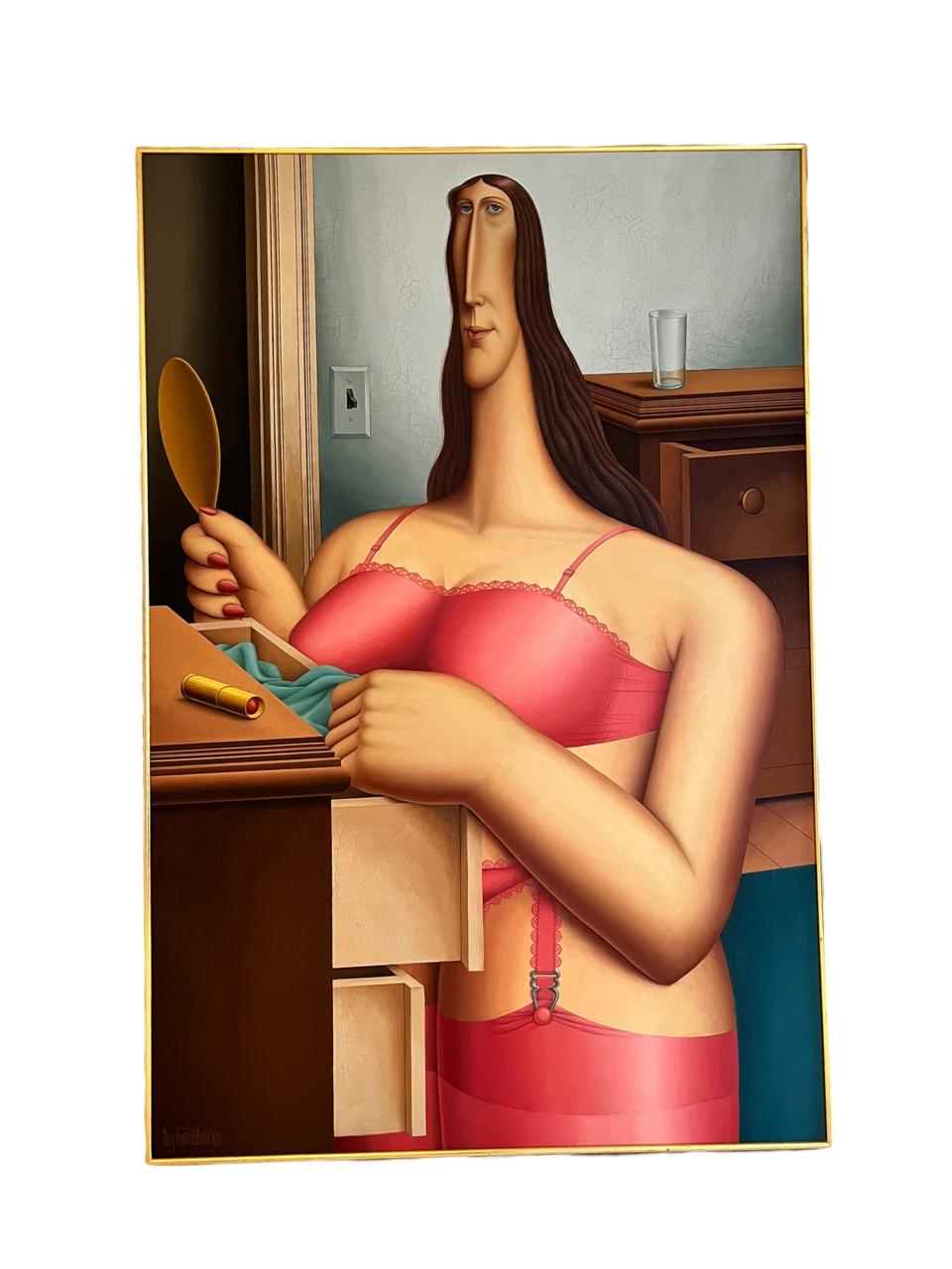 1976 Óleo sobre lienzo del artista Roy Carruthers Sudafricano en venta