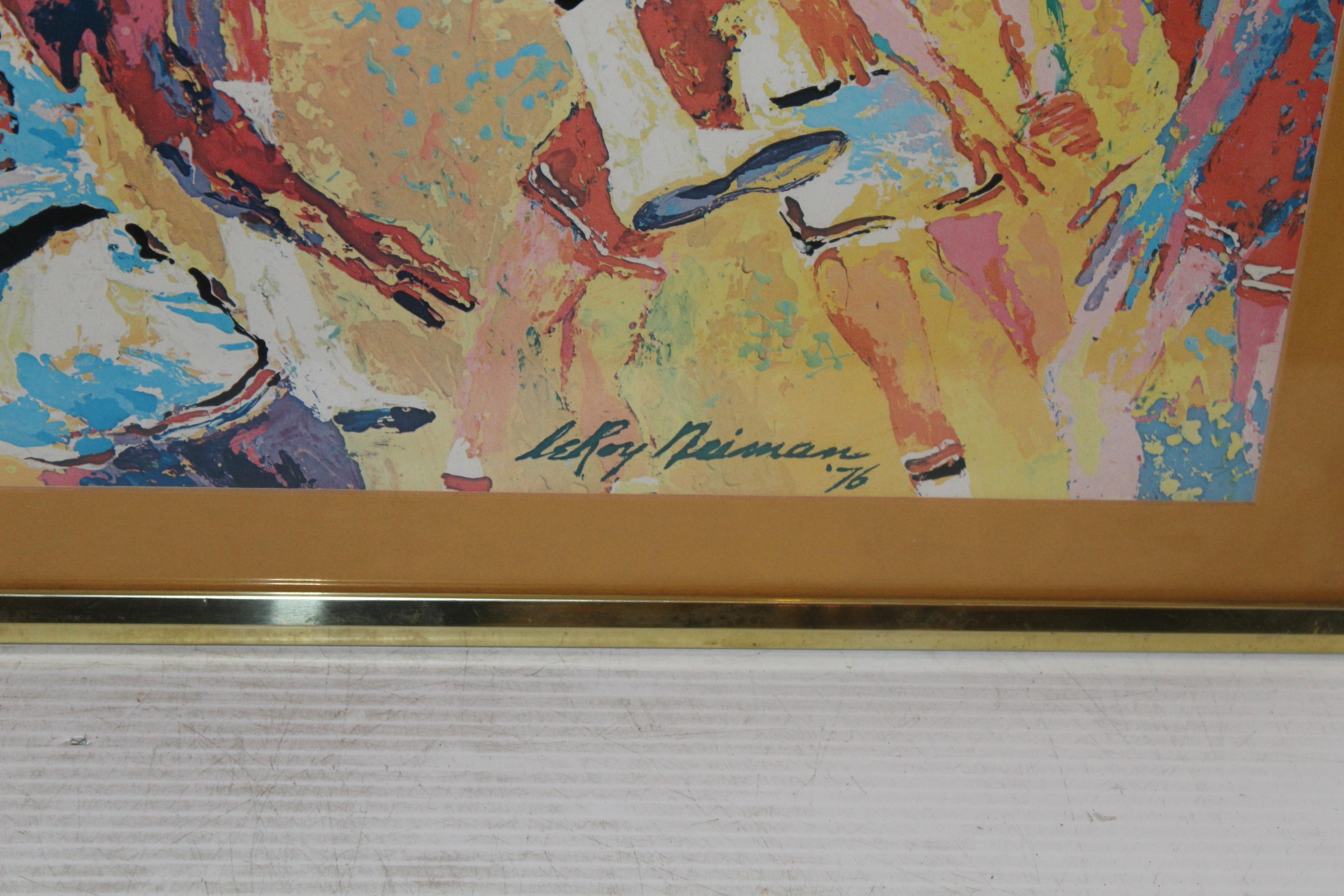 1976 Olympischer Basketball Druck von Leroy Reisman im Zustand „Gut“ im Angebot in Brooklyn, NY