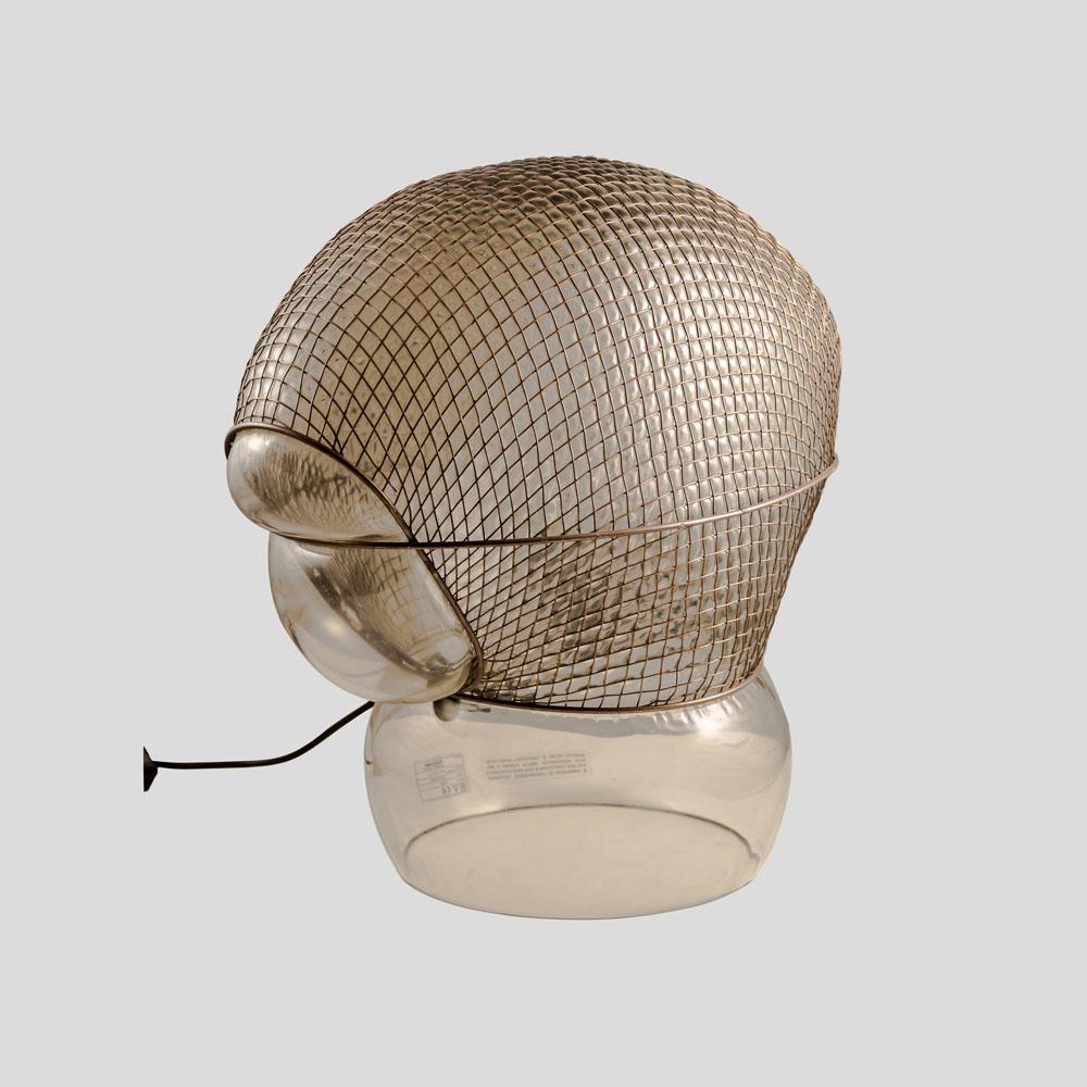 1976 Patroclo-Lampe, Italienisches Design von Gae Aulenti für Artemide, Bronzeglas, Metall, Bronze und Metall (Moderne der Mitte des Jahrhunderts) im Angebot
