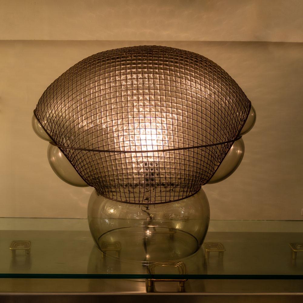 1976 Patroclo Lamp Italian Design by Gae Aulenti for Artemide bronze Glass Metal For Sale 2