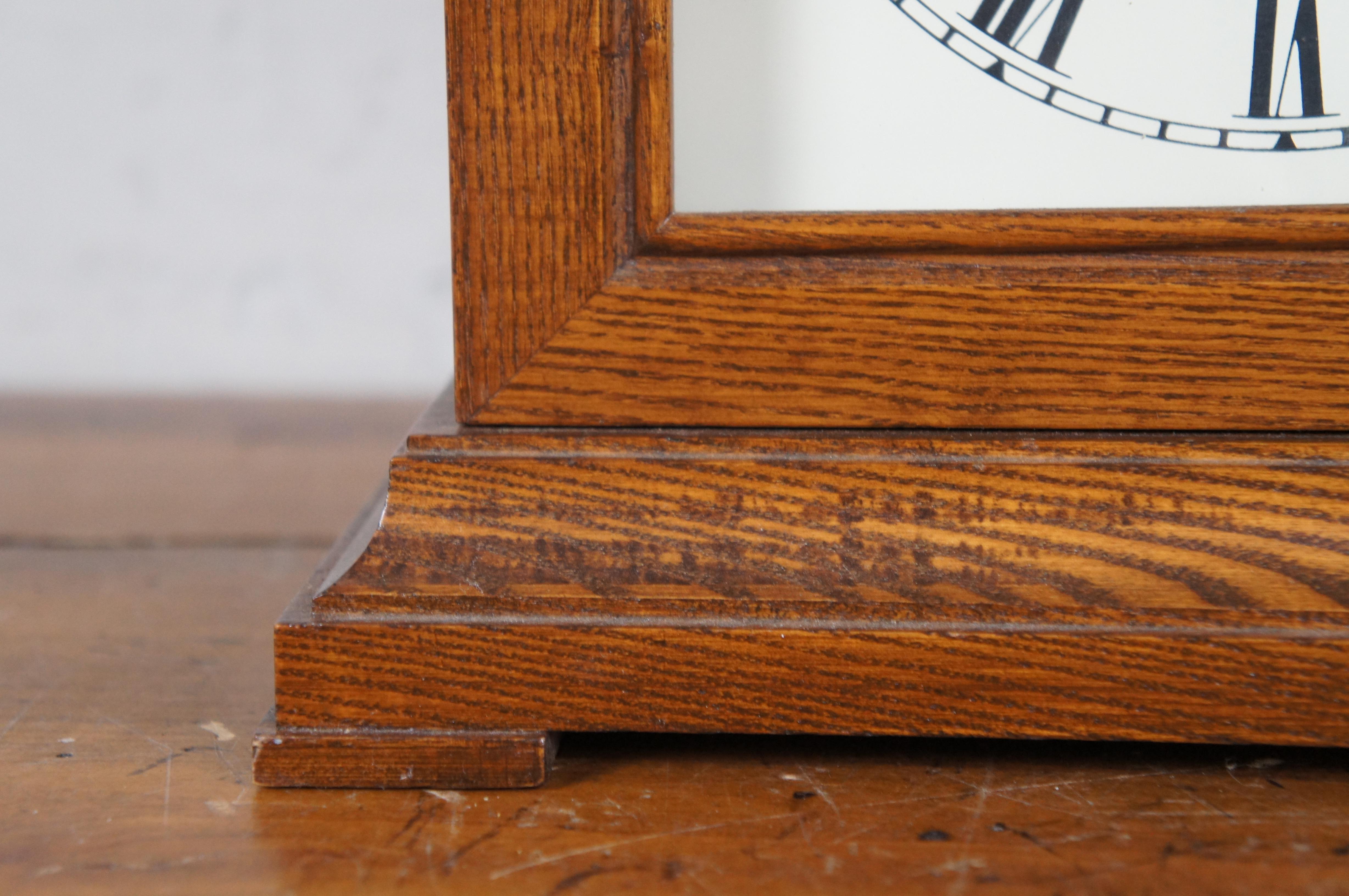 1976 Seth Thomas German Oak Heirlooms Document 1308 Bracket Mantel Clock 14