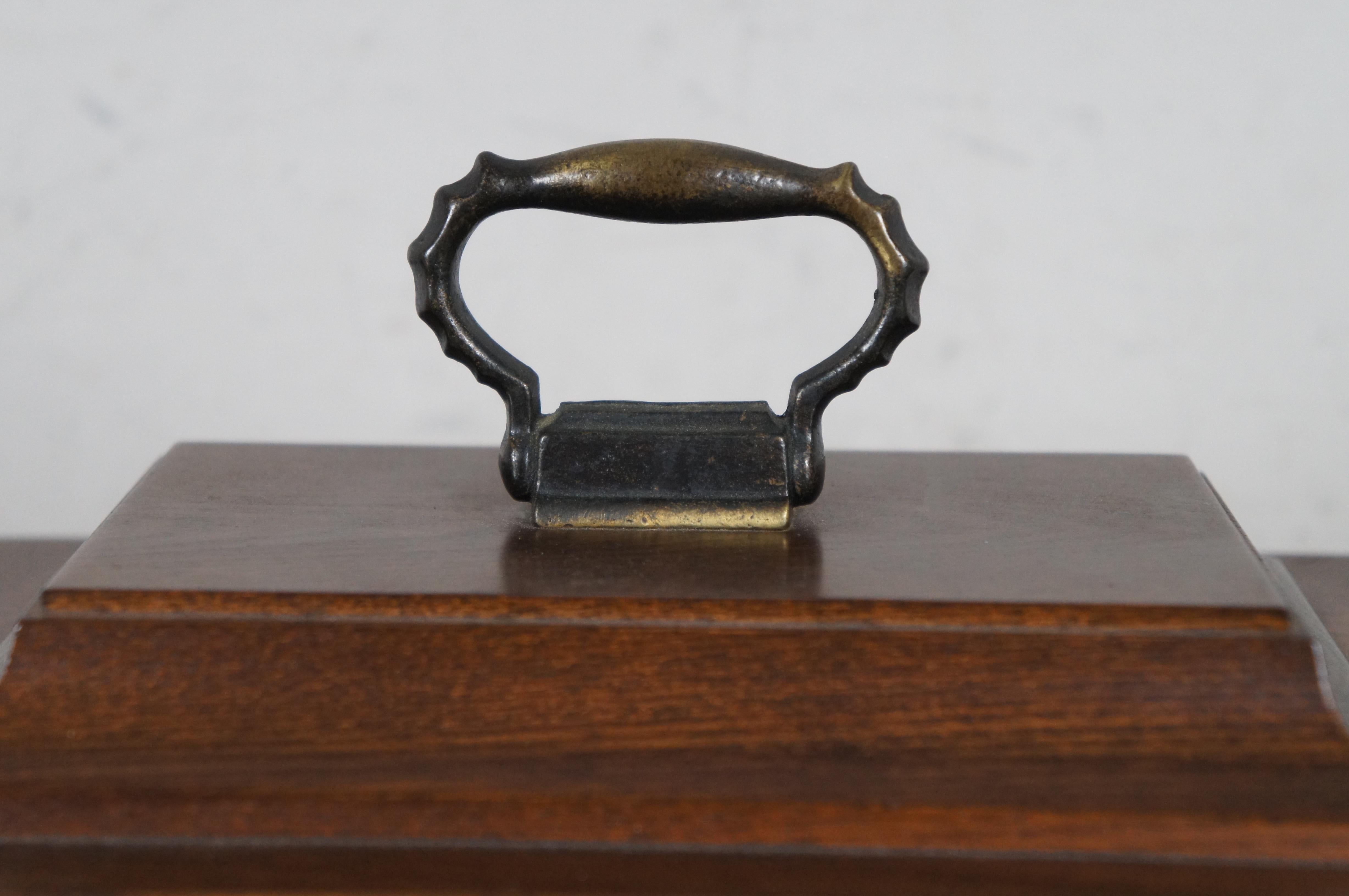 1976 Seth Thomas German Oak Heirlooms Document 1308 Bracket Mantel Clock 14
