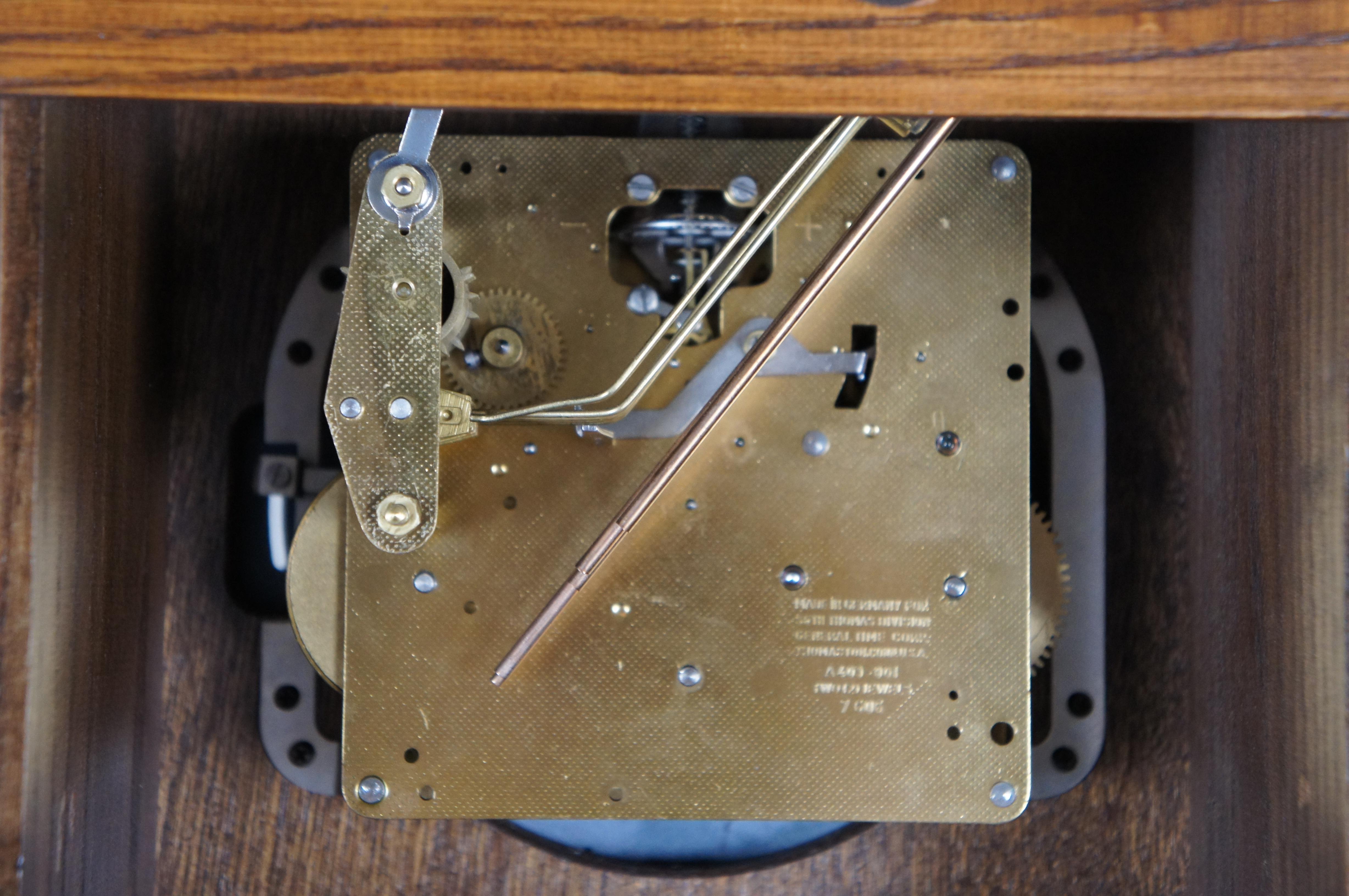 1976 Seth Thomas German Oak Heirlooms Document 1308 Bracket Mantel Clock 14