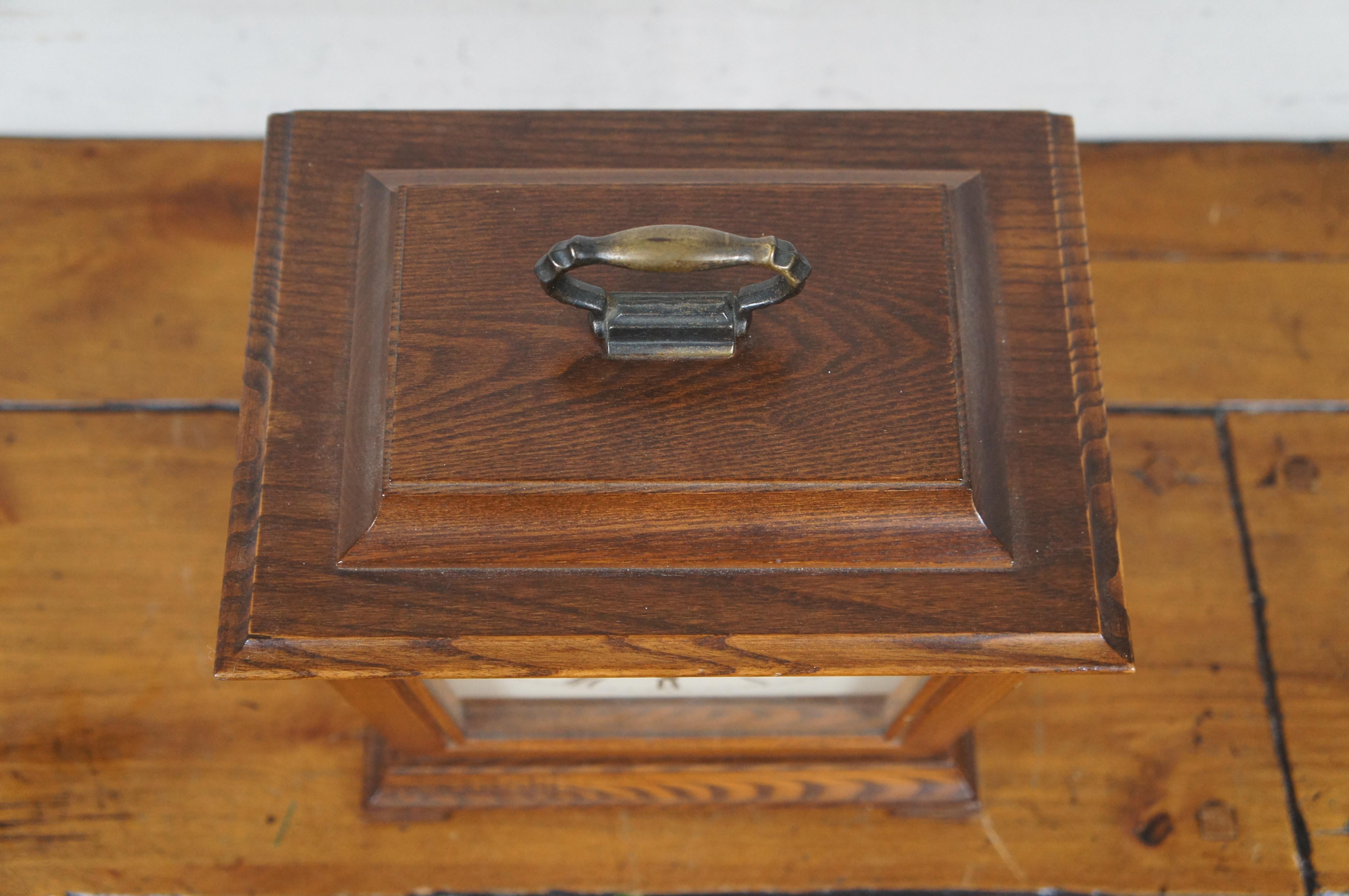 1976 Seth Thomas German Oak Heirlooms Document 1308 Bracket Mantel Clock 14