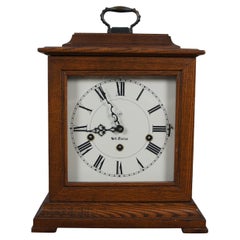 1976 Seth Thomas German Oak Heirlooms Document 1308 Bracket Mantel Clock 14"