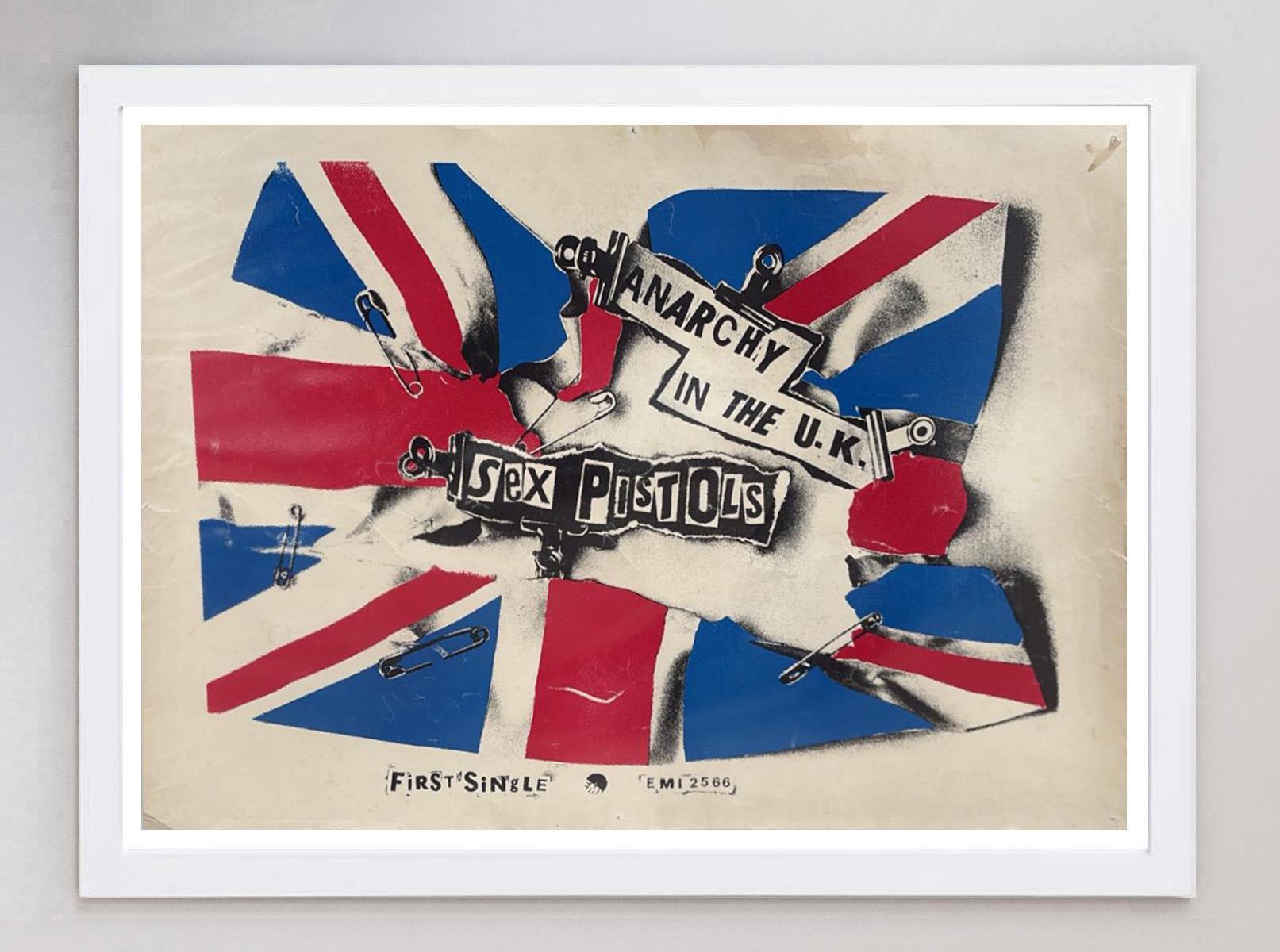 1976 Sex Pistols - Anarchy In The K.K. Original Vintage Poster im Zustand „Gut“ im Angebot in Winchester, GB