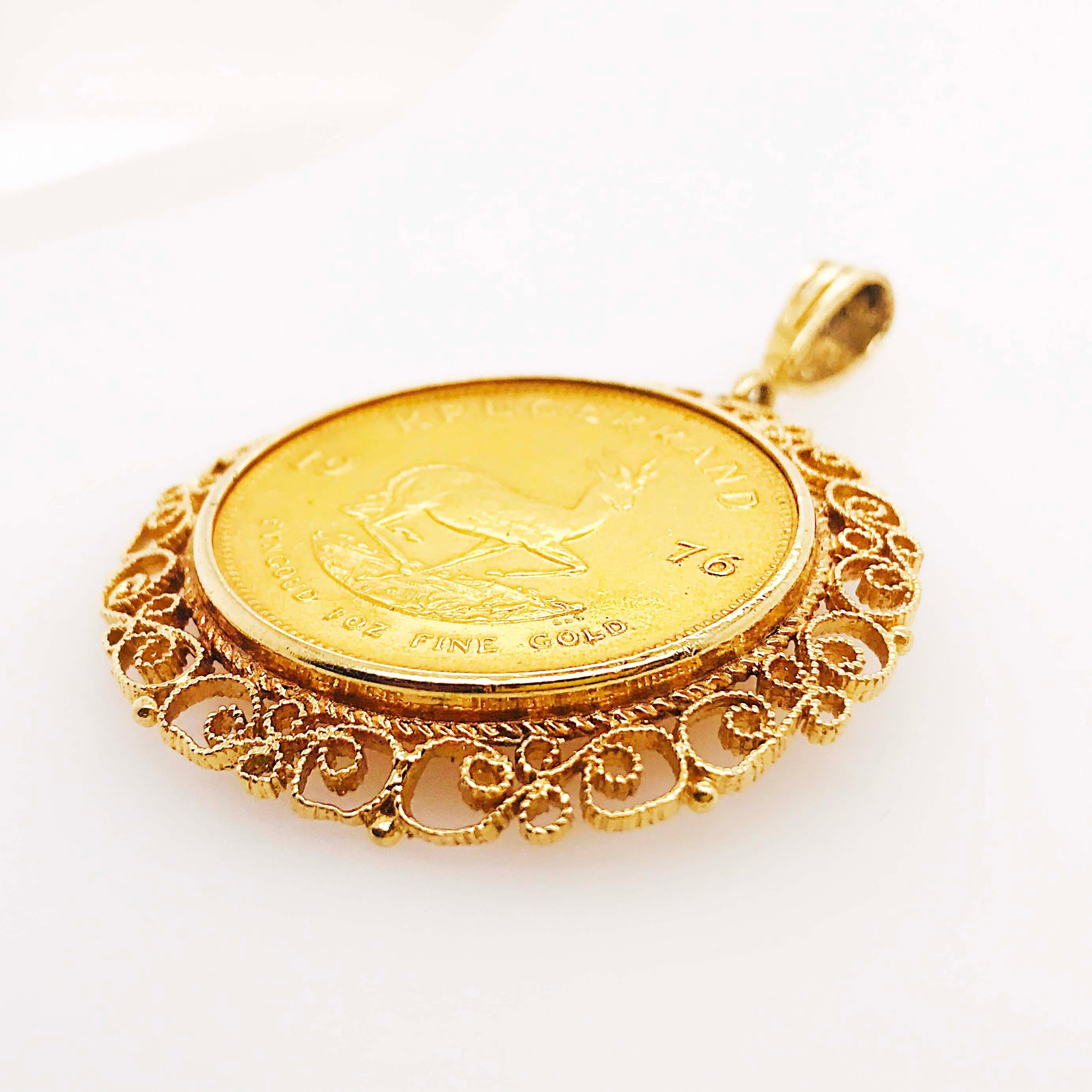 krugerrand gold coin necklace