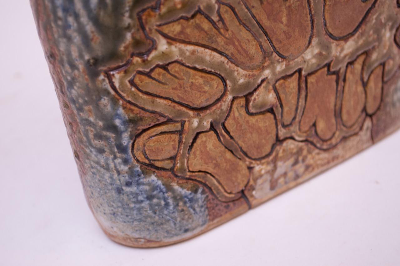 1976 Studio Stoneware Abstract Vase Signed Pollack For Sale 10