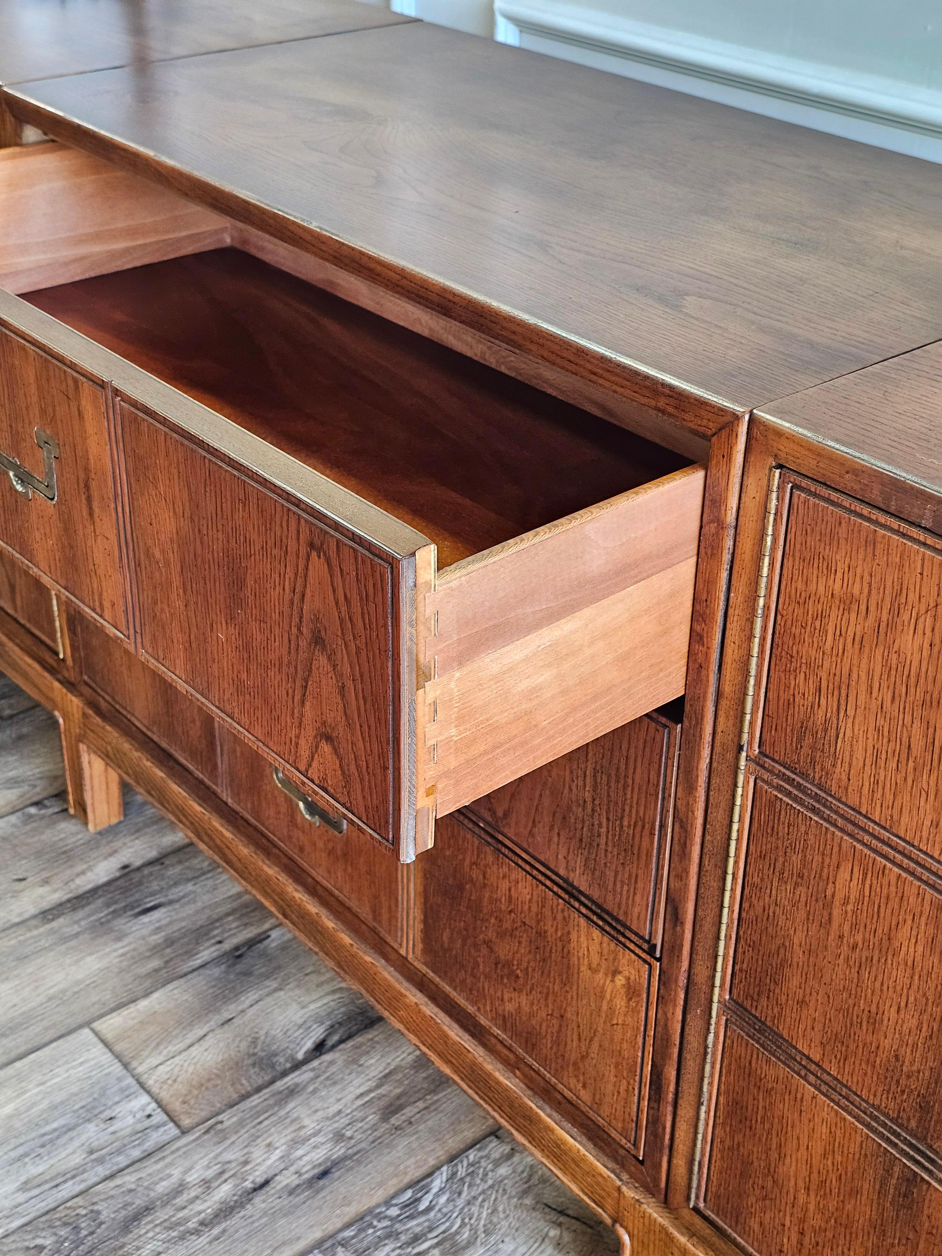 Campaign 1976 Vintage Henredon Artefacts Modular Triple Chest Credenza