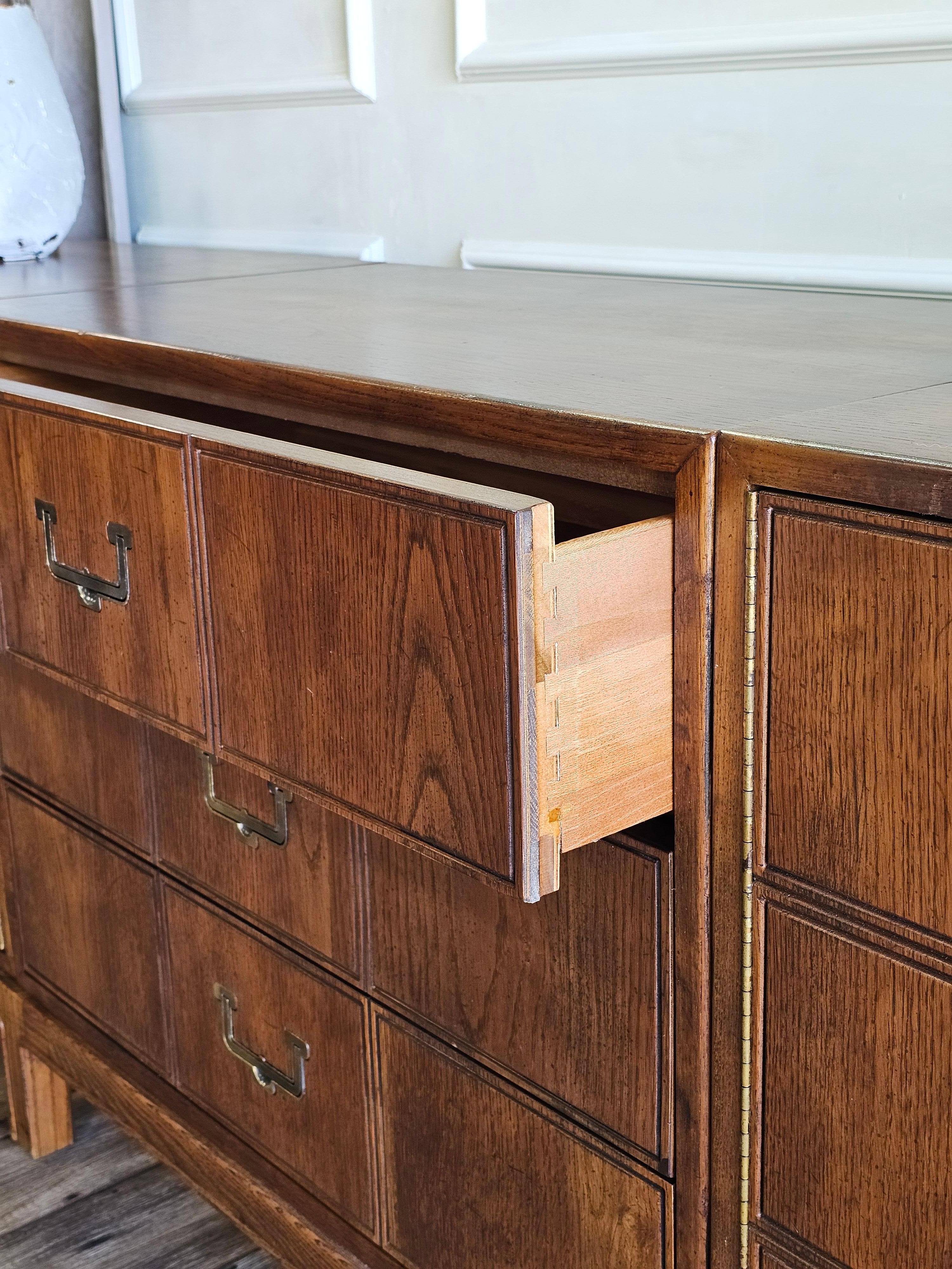 Late 20th Century 1976 Vintage Henredon Artefacts Modular Triple Chest Credenza