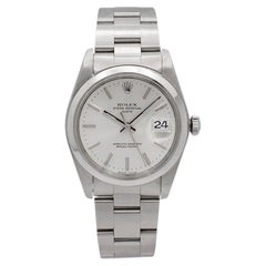 1976 Vintage Rolex Oyster Perpetual Date 34MM 1500 Silver Oyster Steel Watch