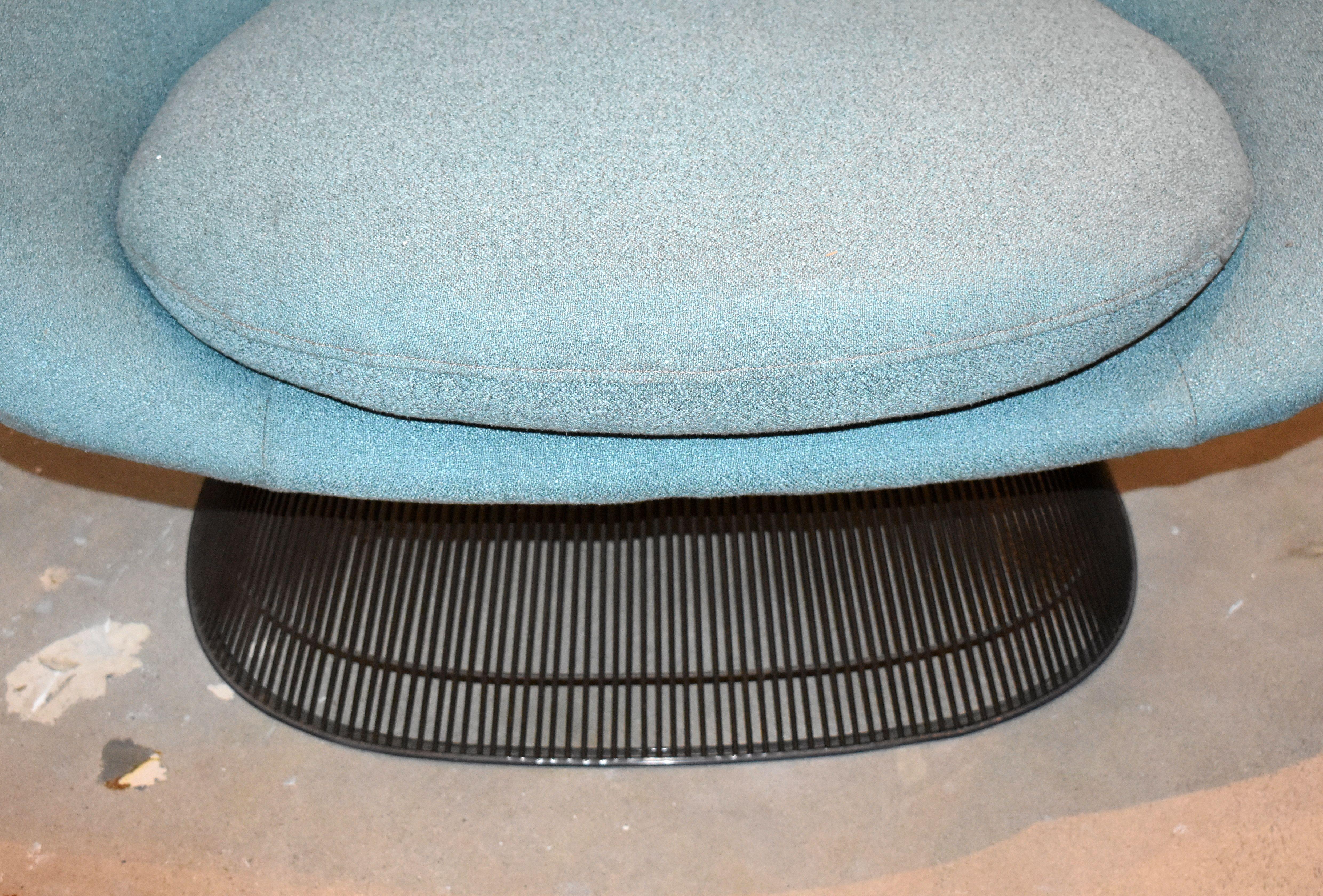 Mid-Century Modern 1976 Warren Platner for Knoll Bronze Lounge Chair and Ottoman For Sale