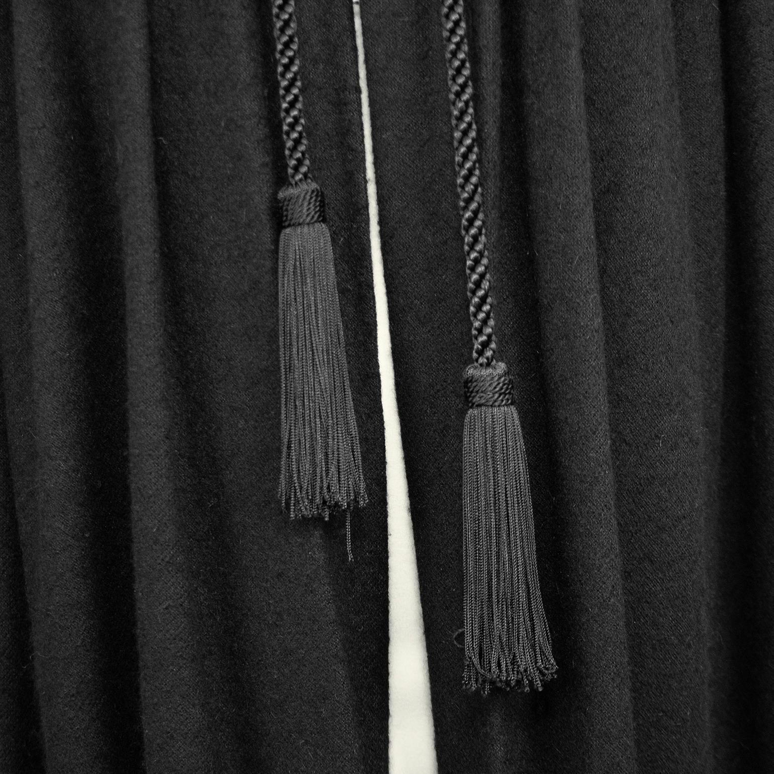 1976 Yves Saint Laurent Black Wool 'Russian' Cloak 2