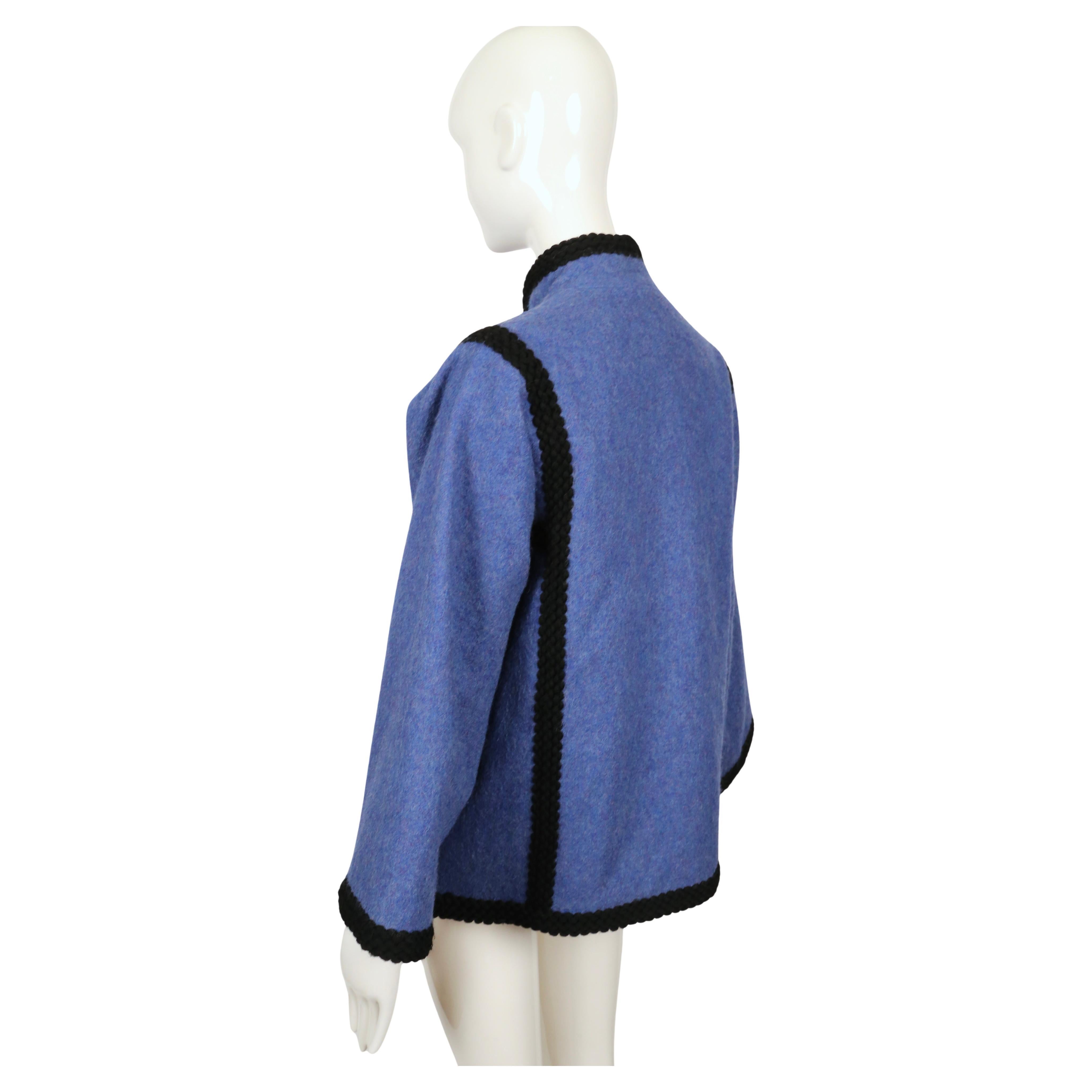 1976 YVES SAINT LAURENT 'opéras - ballets Russes' Wollmantel mit geflochtenen Besätzen 3