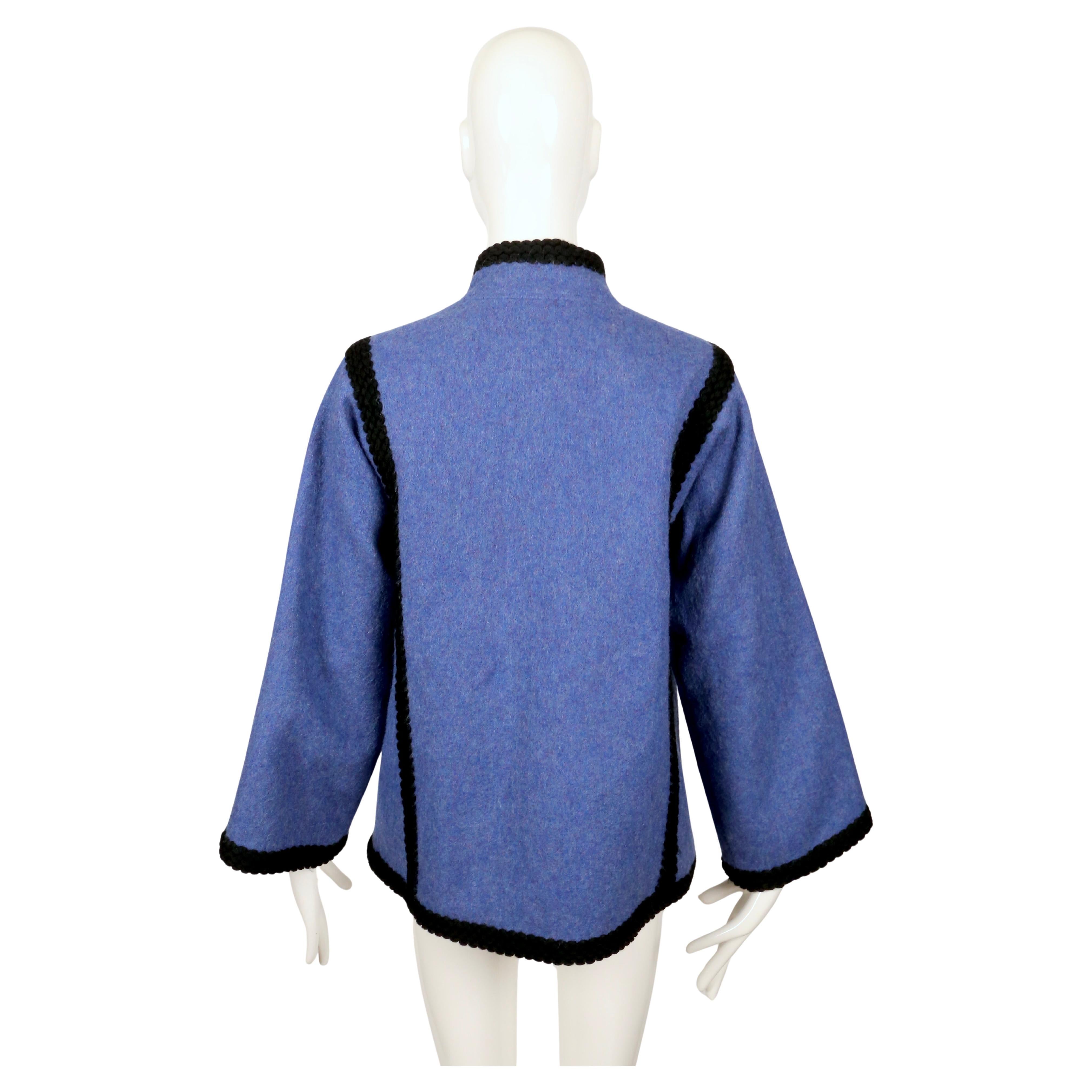 1976 YVES SAINT LAURENT 'opéras - ballets Russes' Wollmantel mit geflochtenen Besätzen 4