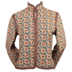 1976 YVES SAINT LAURENT quilted floral peasant jacket