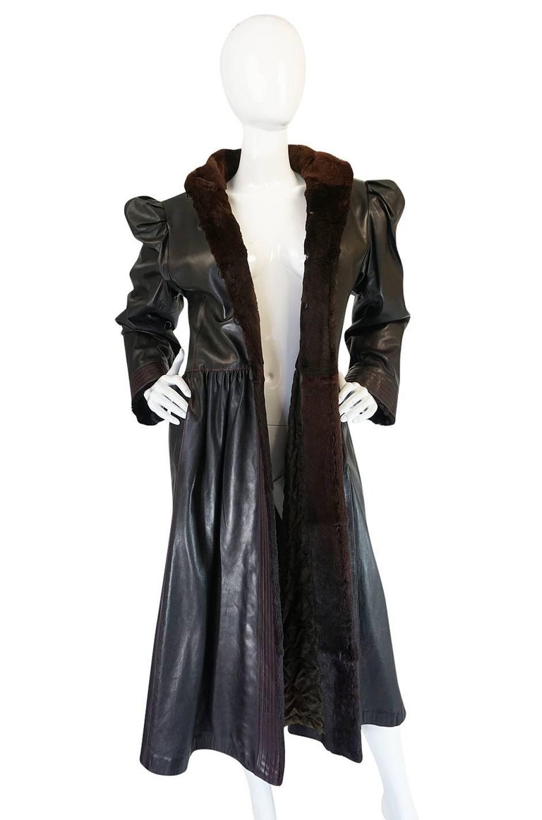 1976 Yves Saint Laurent Russian Collection Fur and Leather Coat For ...