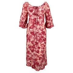 1976 YVES SAINT LAURENT silk floral printed RUNWAY dress