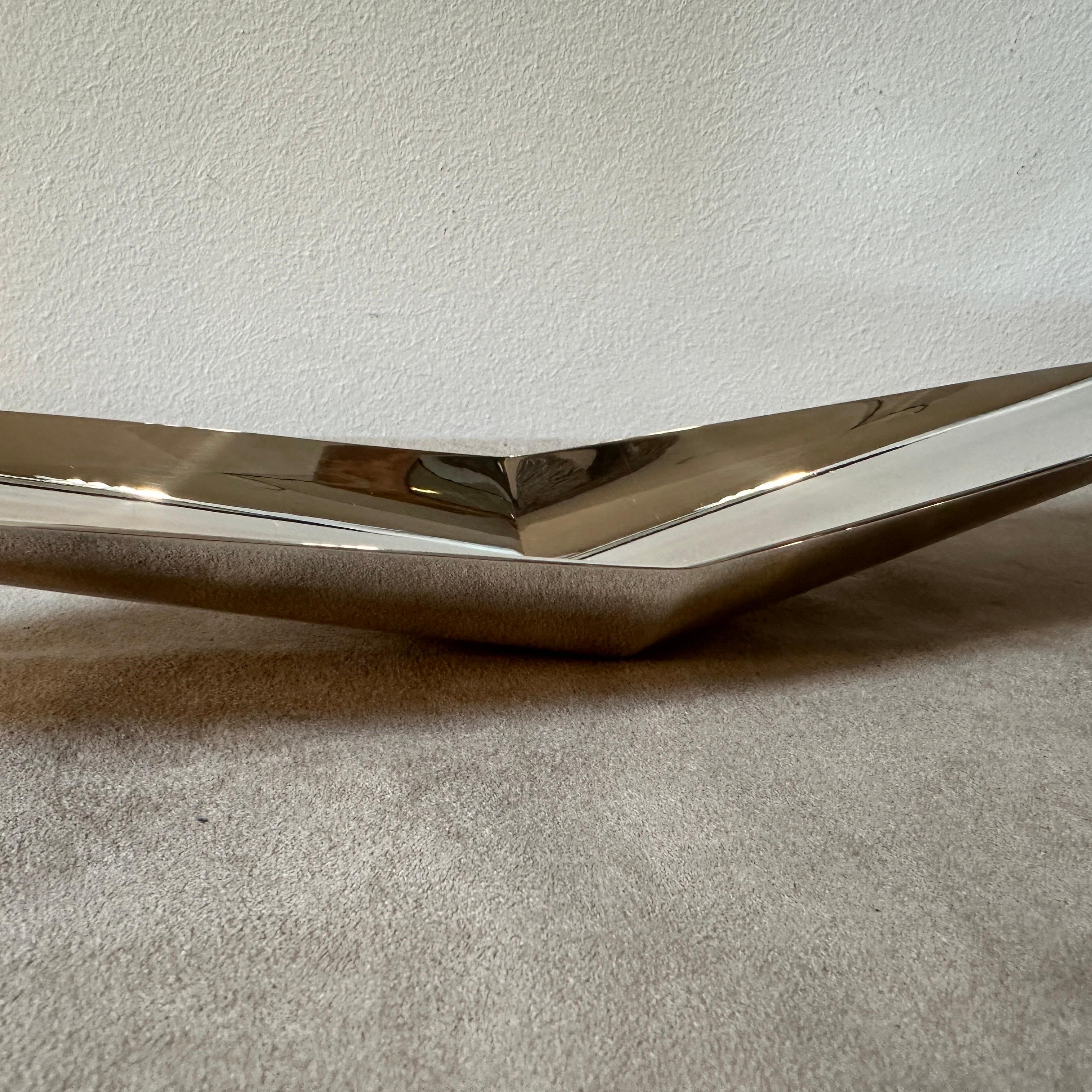 1976s Modern Silver Plated French Centerpiece by Gio Ponti for Christofle For Sale 2