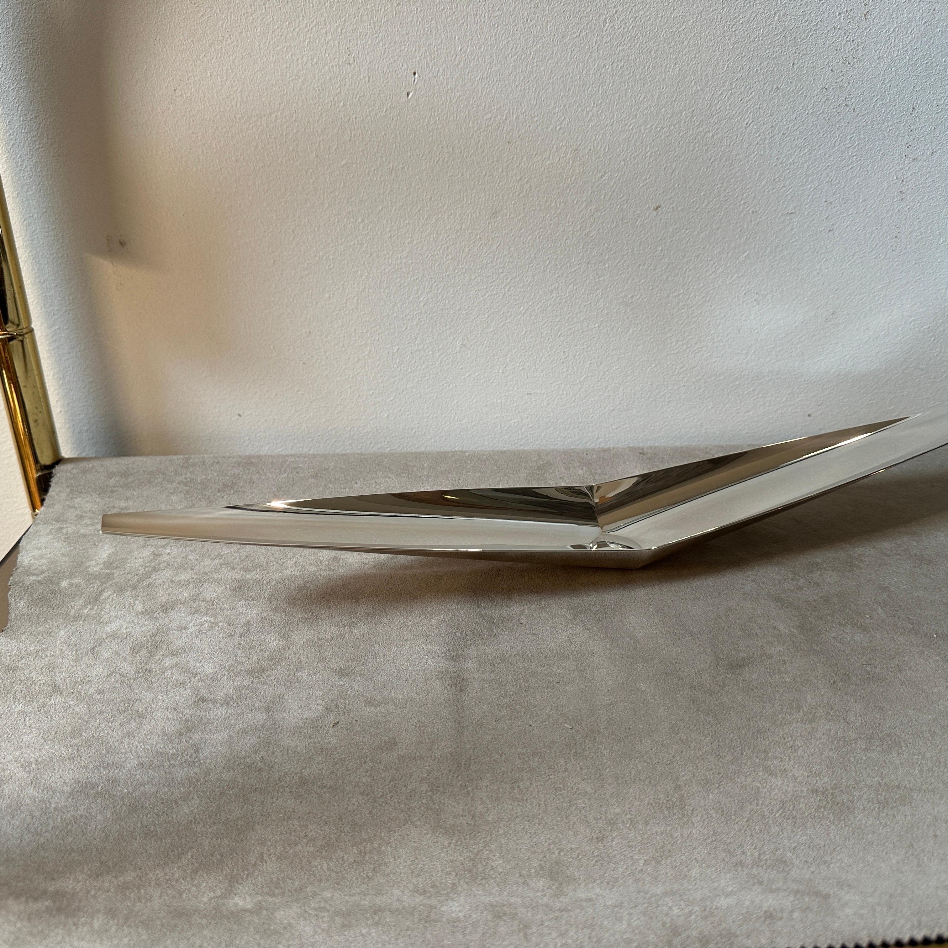 1976s Modern Silver Plated French Centerpiece by Gio Ponti for Christofle For Sale 4