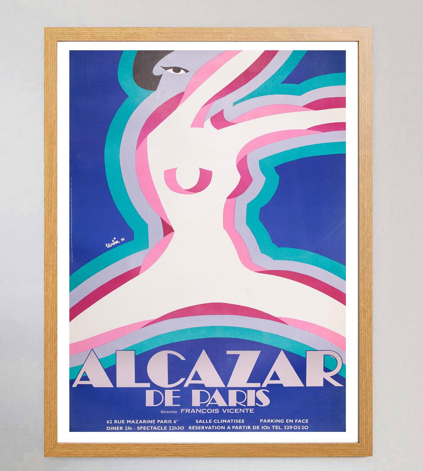 Français Affiche vintage d'origine Alcazar de Paris, 1977 en vente