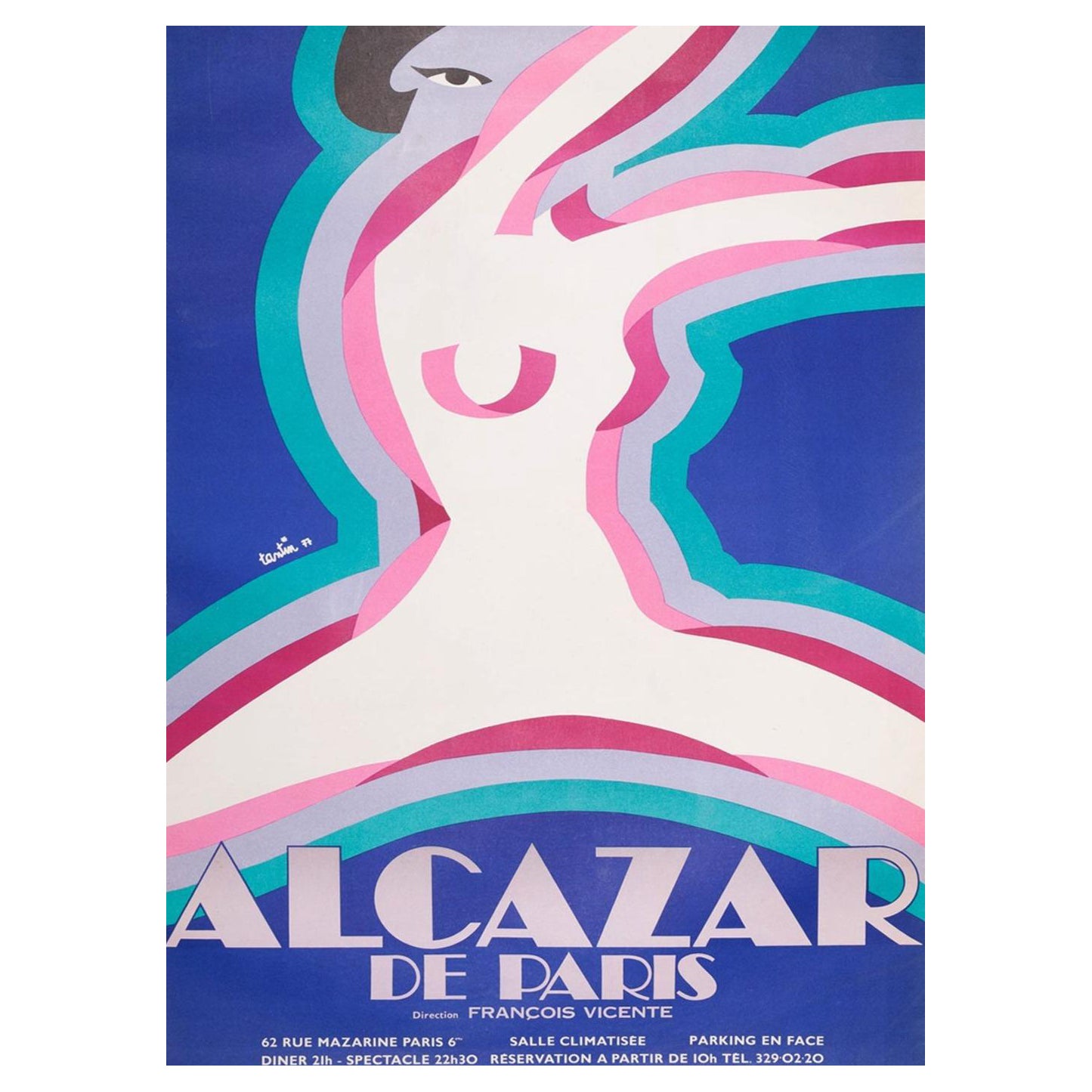 1977 Alcázar de París Cartel Vintage Original