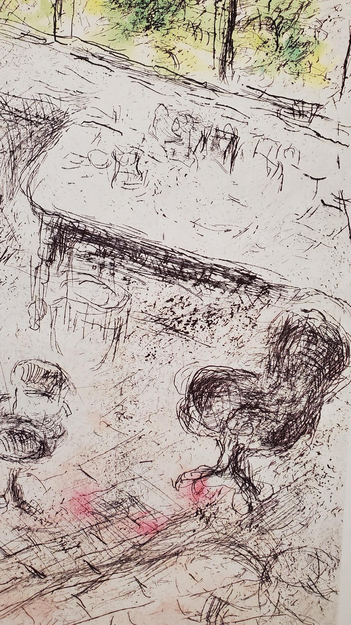 Original-Ausstellungsplakat „Aragon Malraux“ Marc Chagall, 1977 (Ende des 20. Jahrhunderts)