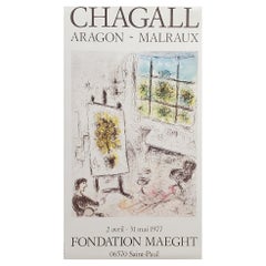 1977 'Aragon Malraux' Manifesto originale di Marc Chagall