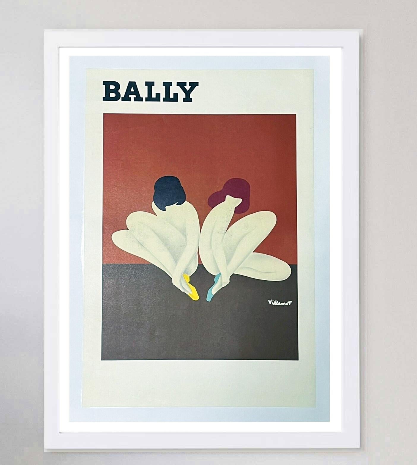 1977 Bally - Lotus Original Vintage-Poster, Original-Vintage im Zustand „Gut“ im Angebot in Winchester, GB