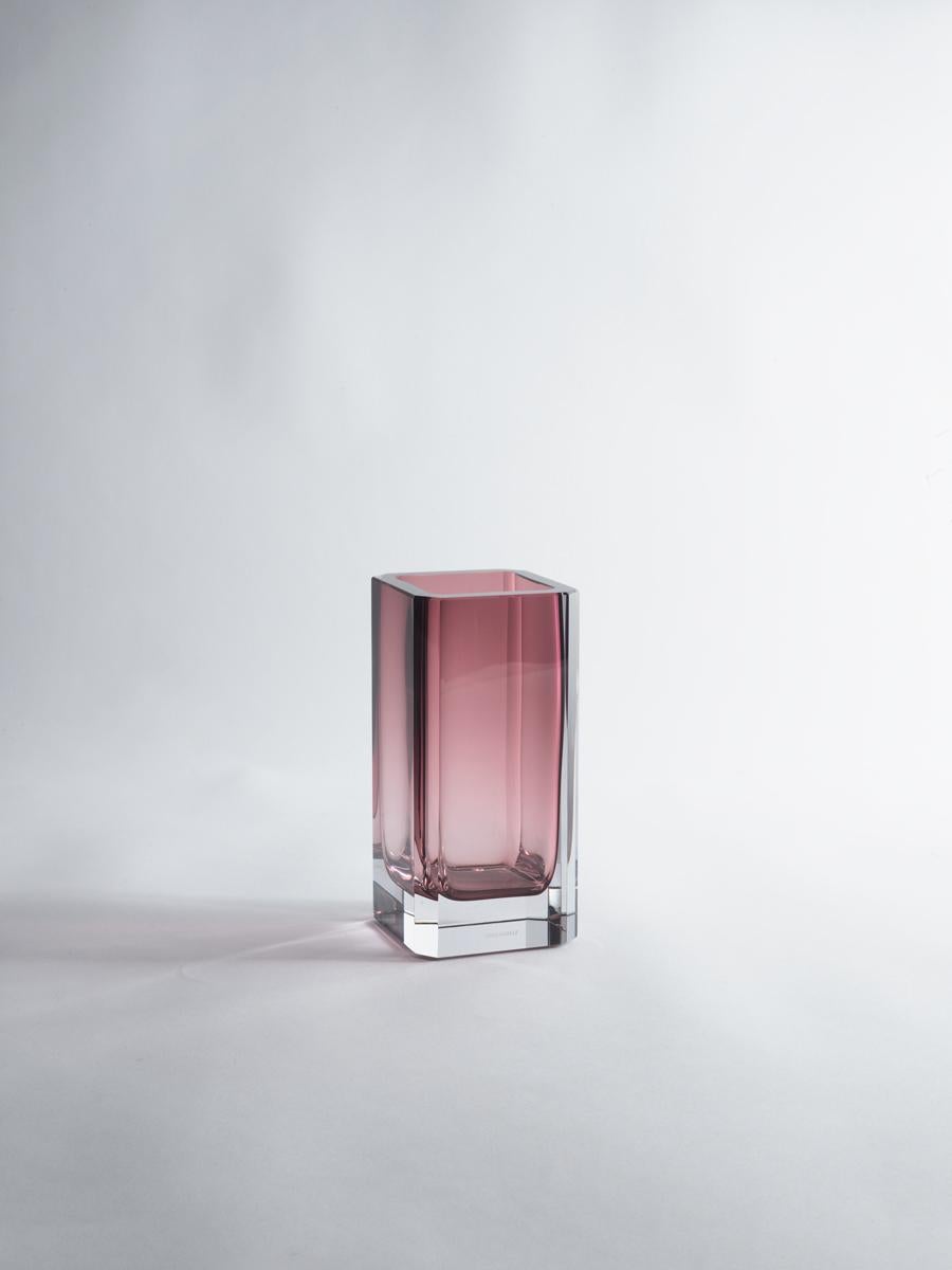 With their clean, minimalist lines, faceted corner detail and sultry colours, Greg Natale’s new 1977 vases will make a sophisticated addition to any room.

The vases are part of the Greg Natale Nightlife collection and their name is layered with