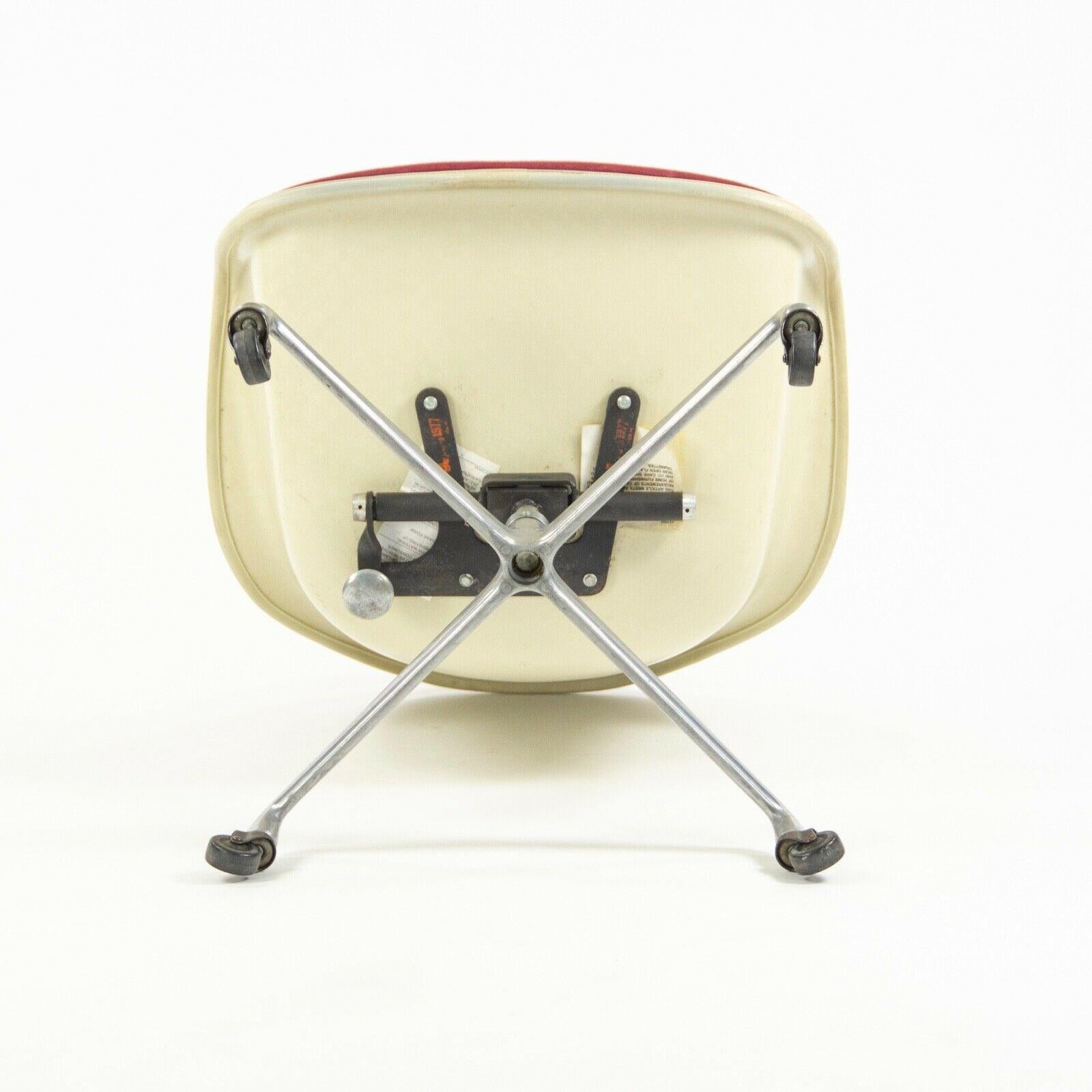 Fabric 1977 Eames Herman Miller EC175 Upholstered Fiberglass Shell Chair For Sale